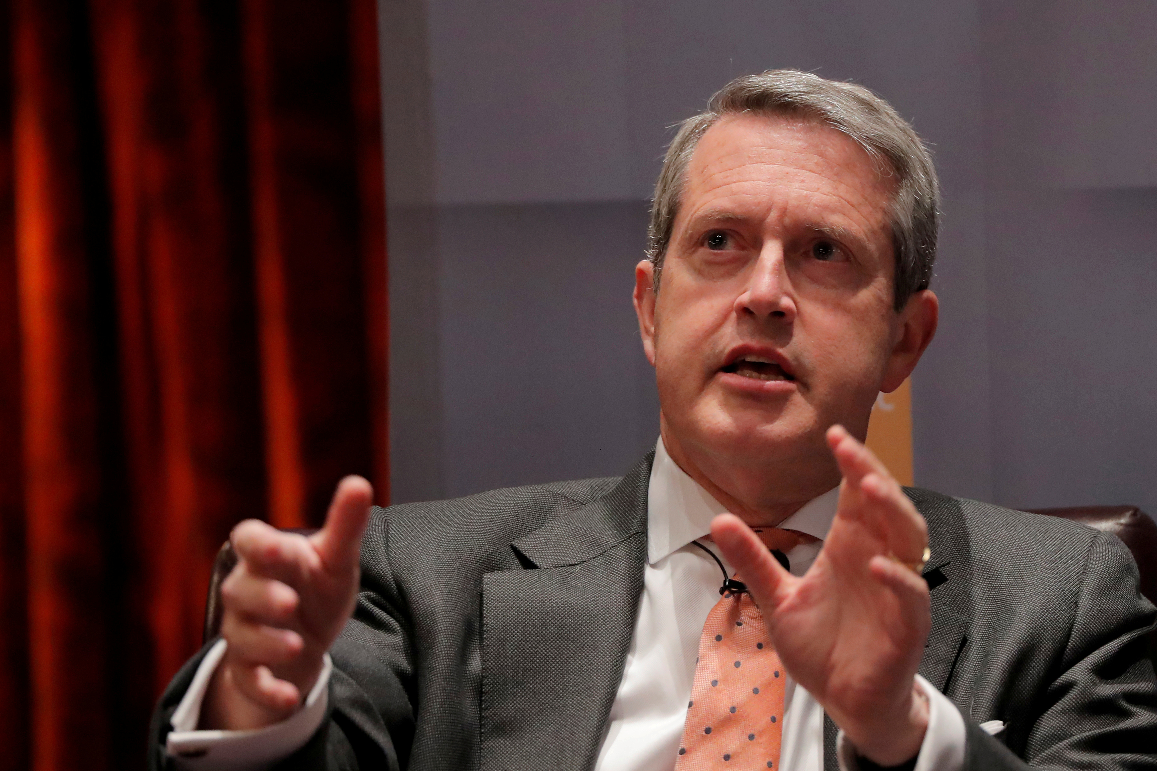 Federal Reserve Vice Chairman for Supervision Randal Quarles addresses the Economic Club of New York in New York