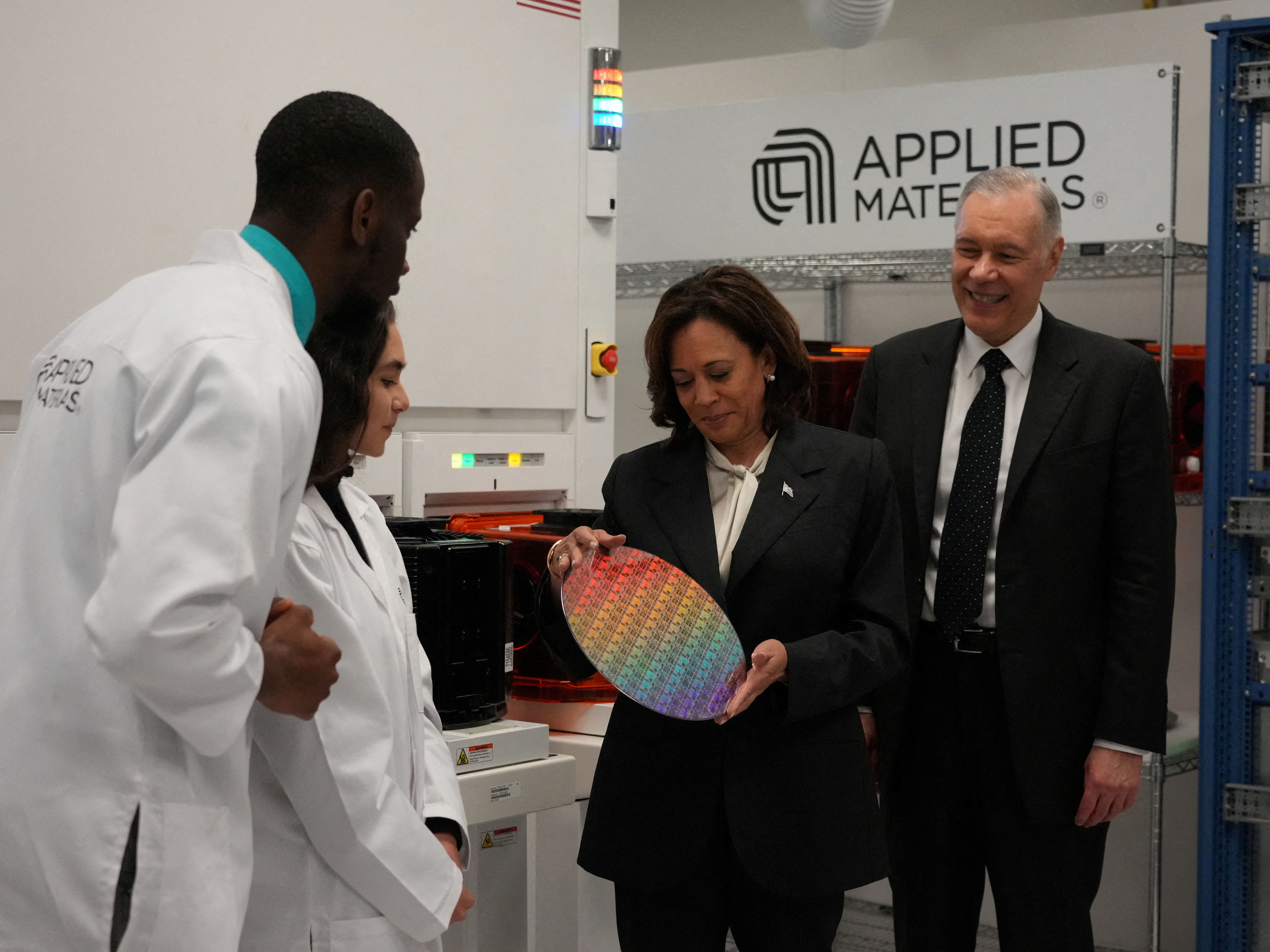 U.S. Vice President Kamala Harris tours Applied Materials site in Sunnyvale