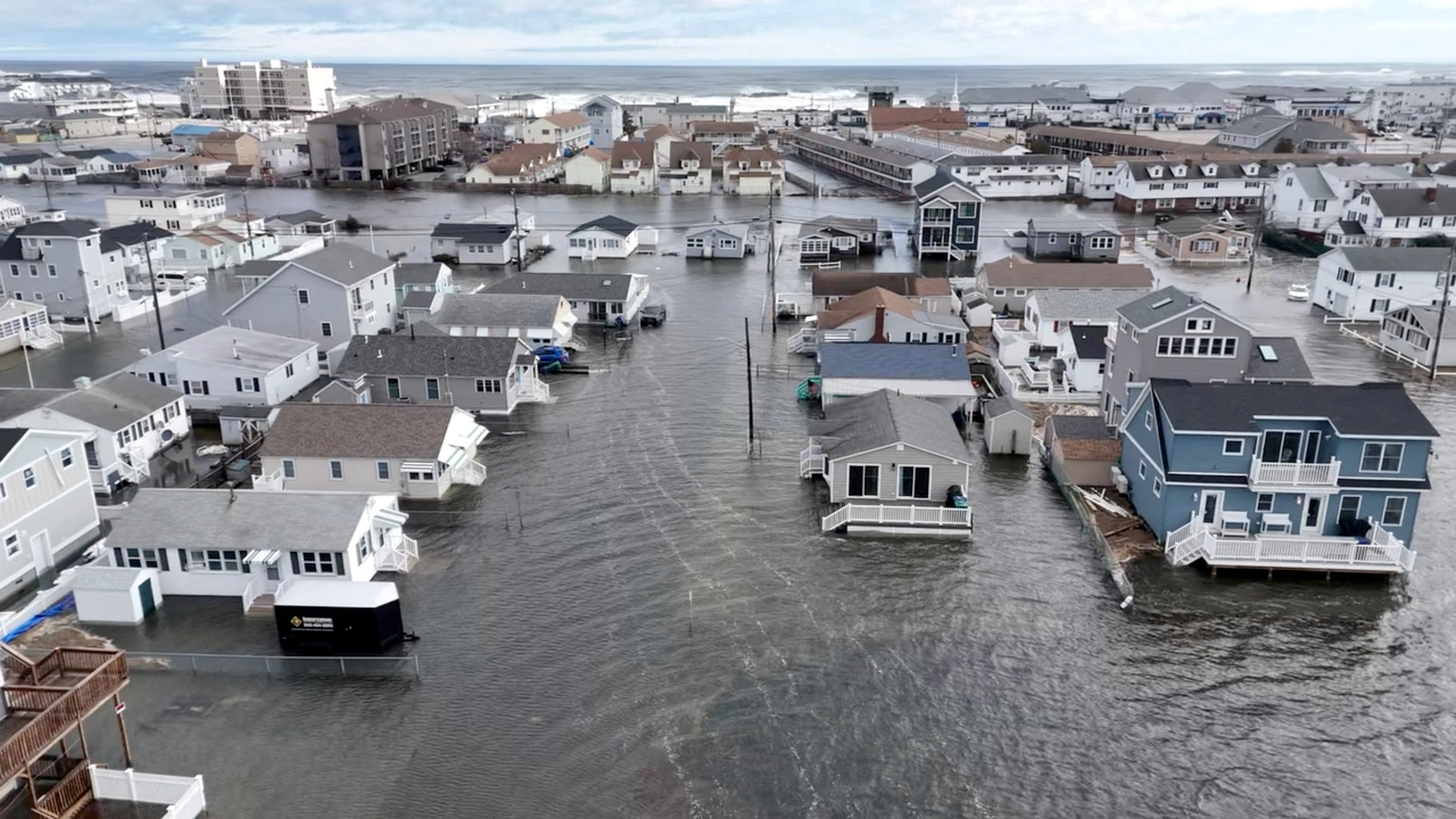 Drone shows flooding in Hampton