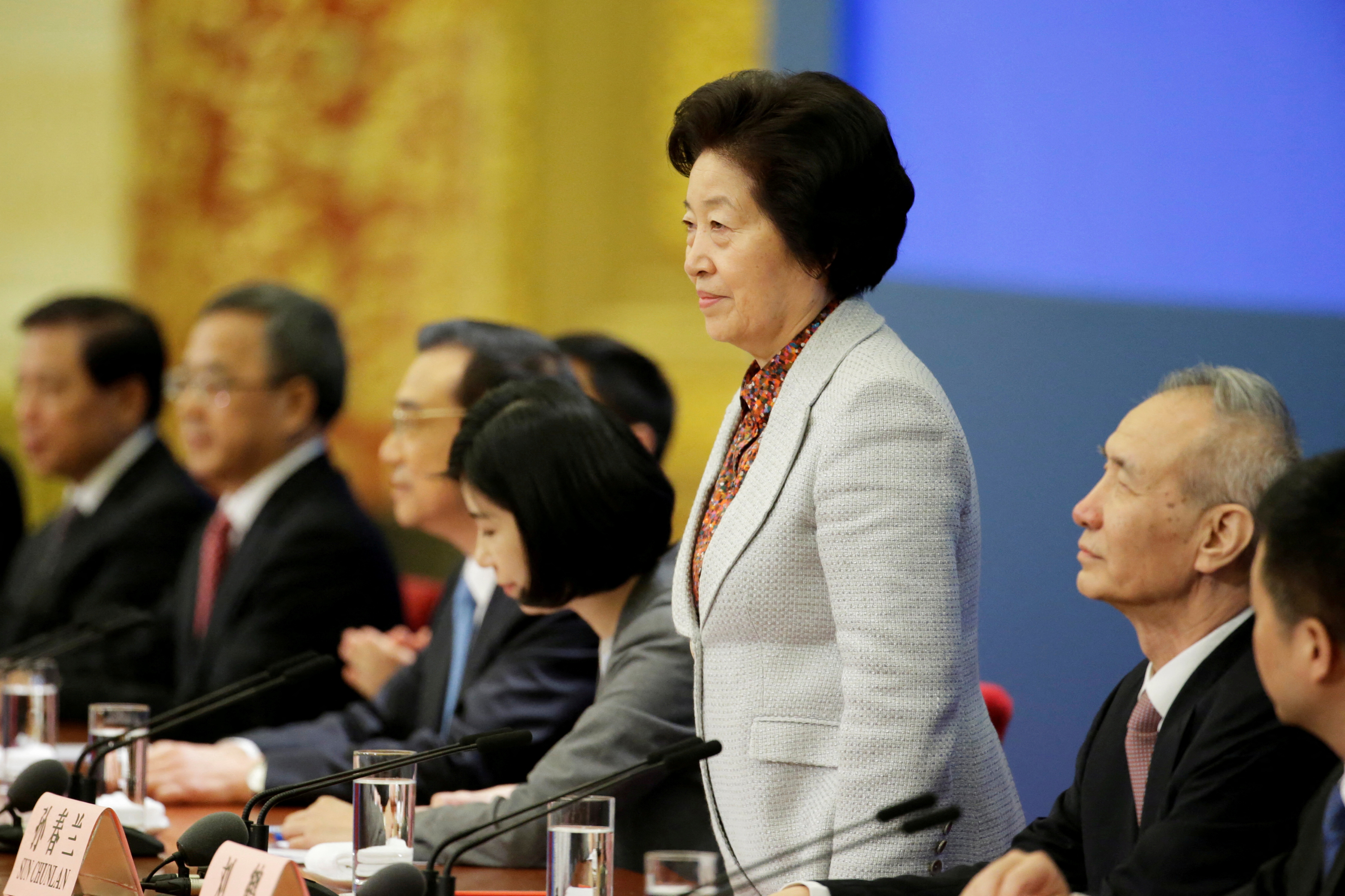 Chinese Vice Premier Sun Chunlan in Beijing