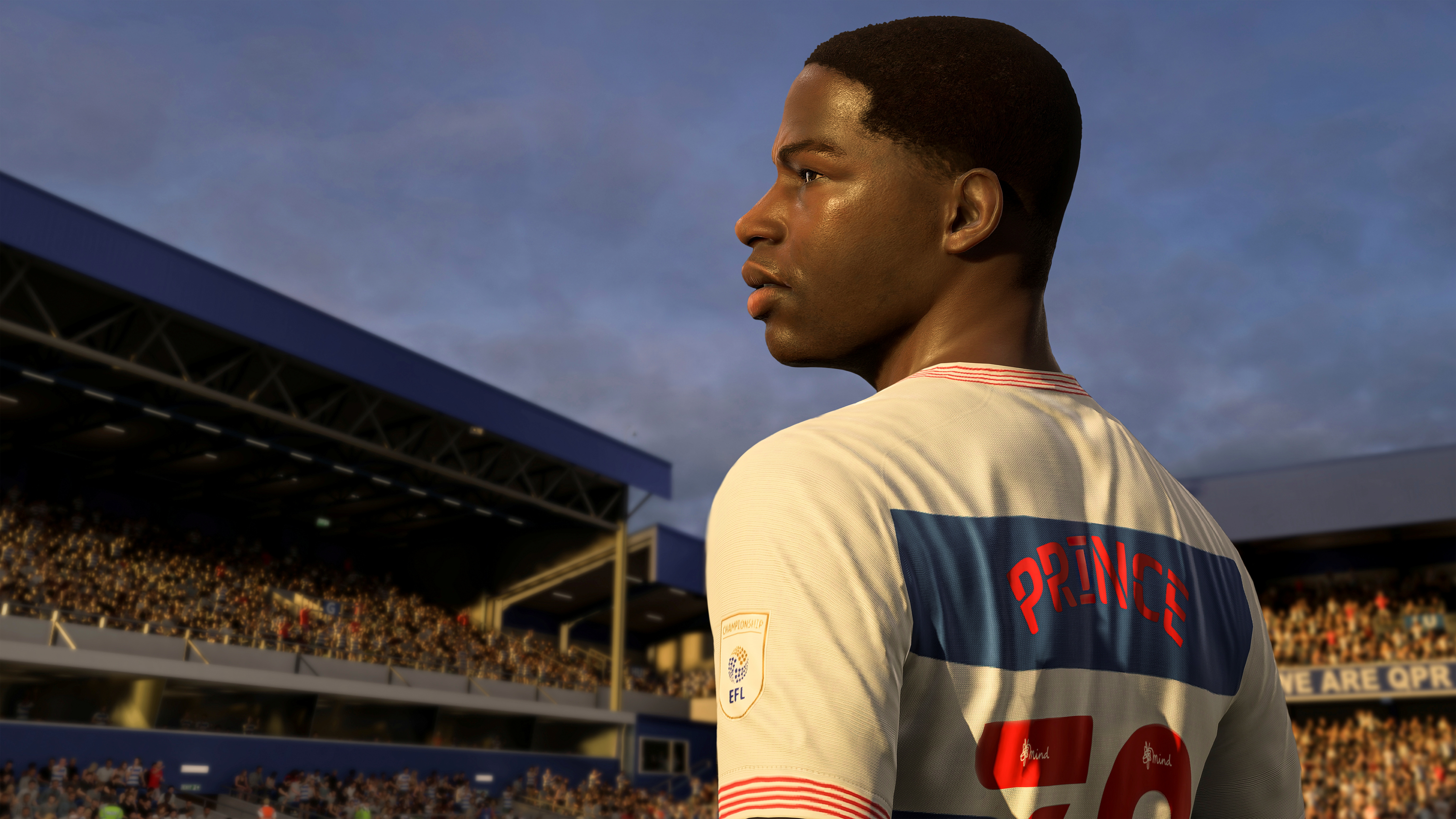 Kiyan Prince is seen in this FIFA21 in-game still. Courtesy EA SPORTS/Handout via REUTERS  