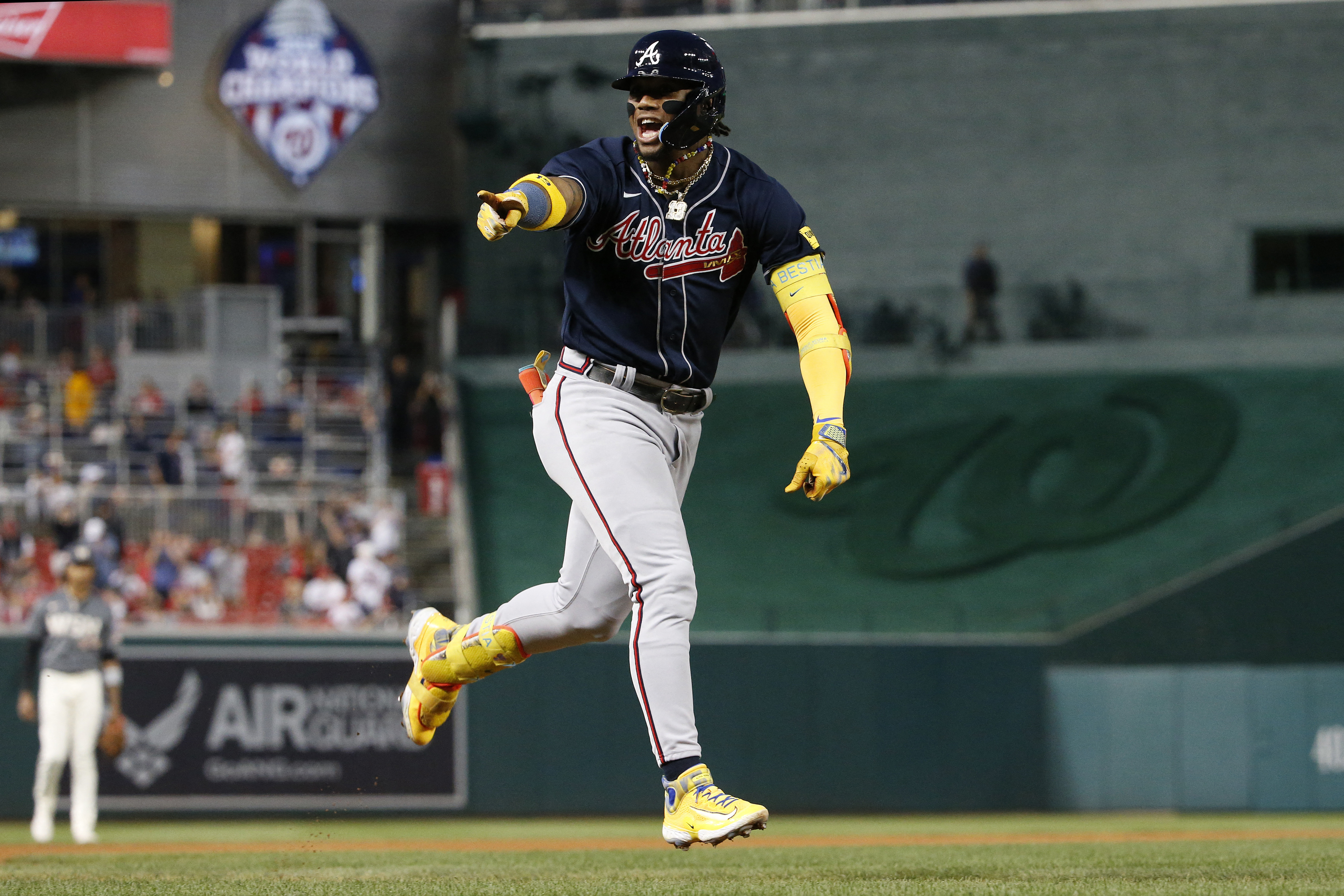 Ronald Acuna Jr. joins exclusive 40-40 club, Morton leaves game in