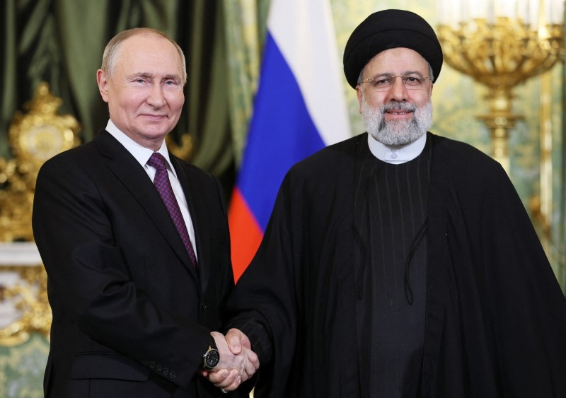Russian President Vladimir Putin meets with Iranian President Ebrahim Raisi in Moscow