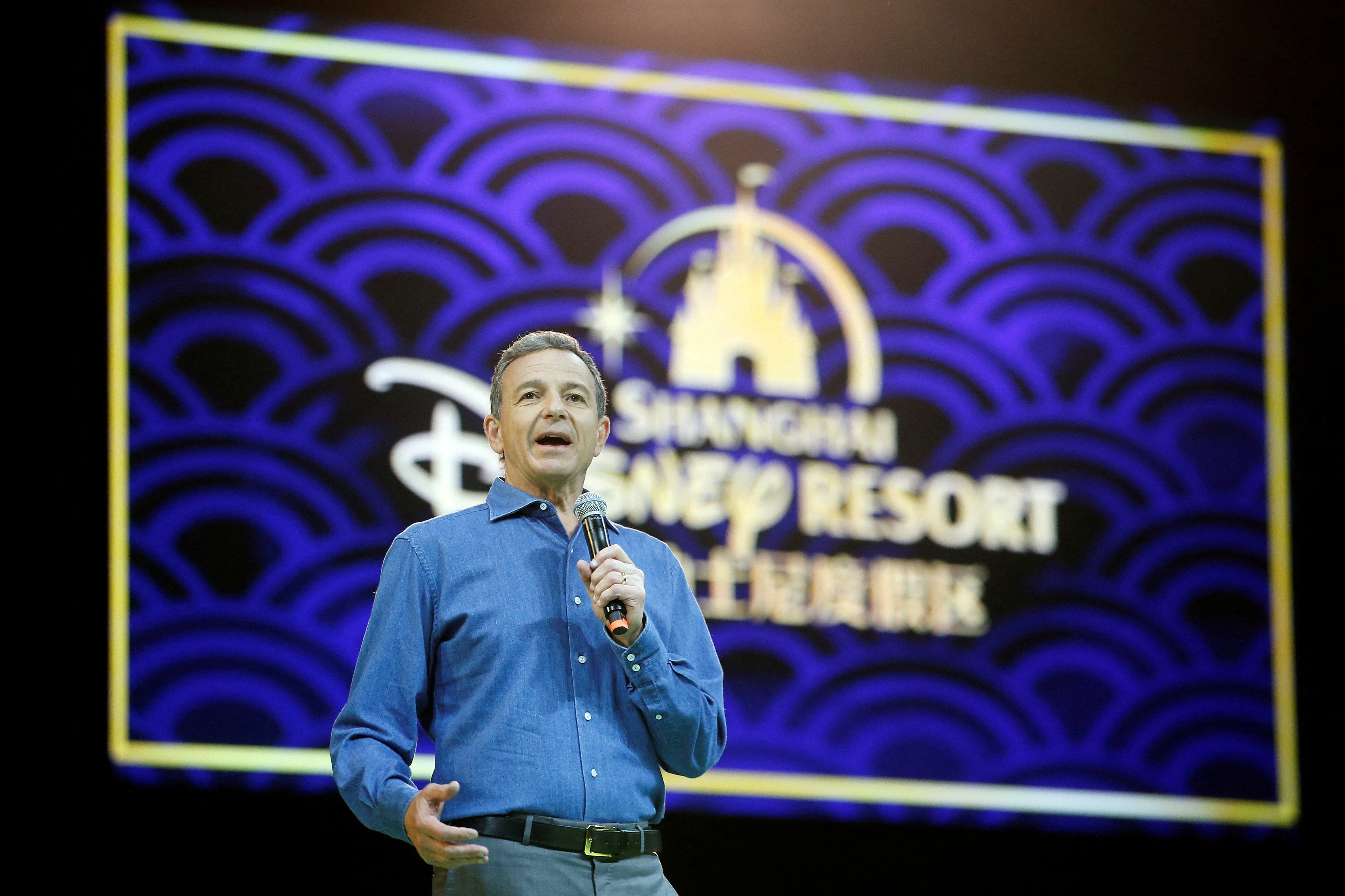 Disney's CEO Bob Iger holds a news conference at Shanghai Disney Resort as part of the three-day Grand Opening events in Shanghai