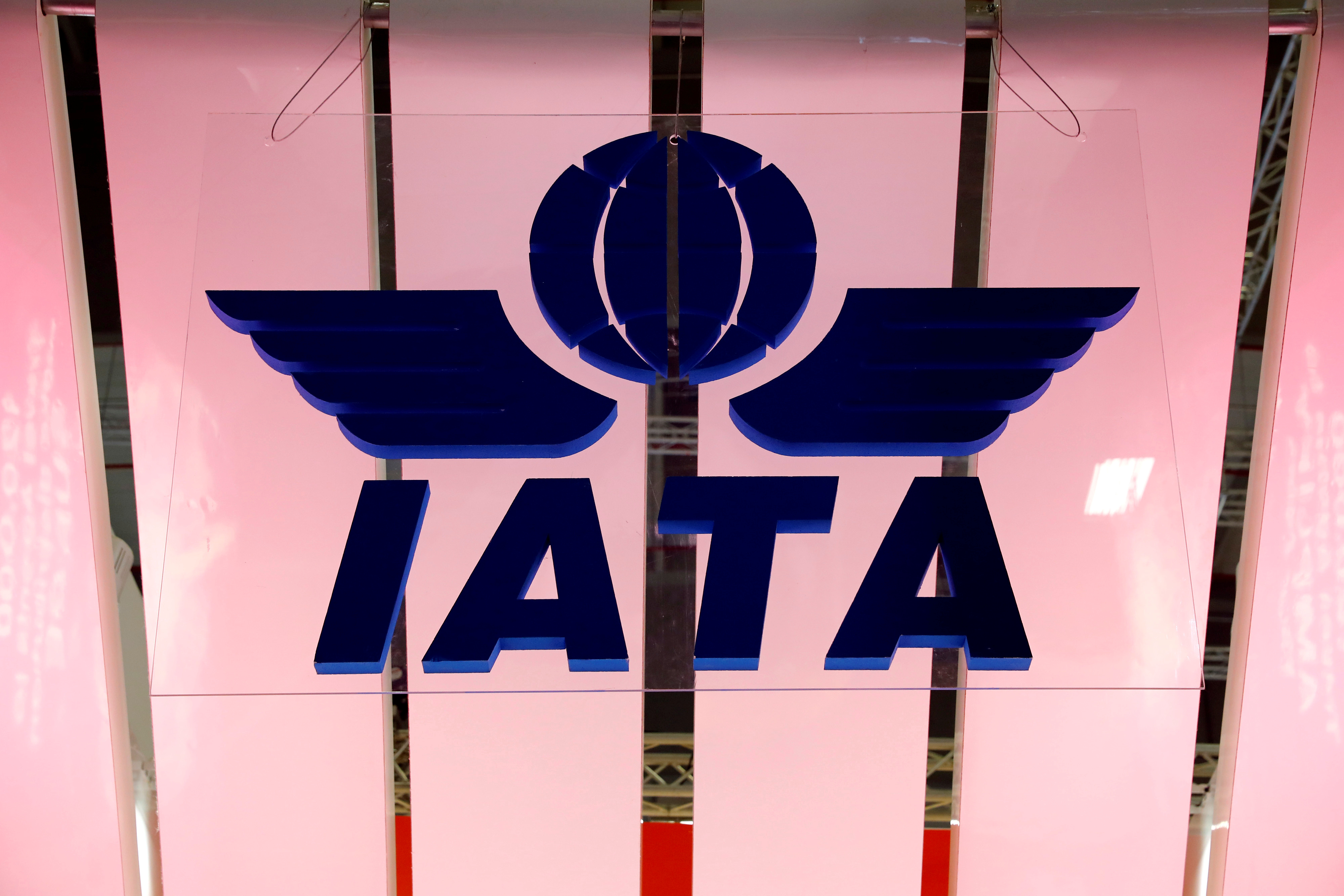 IATA logo is seen at the International Tourism Trade Fair ITB in Berlin