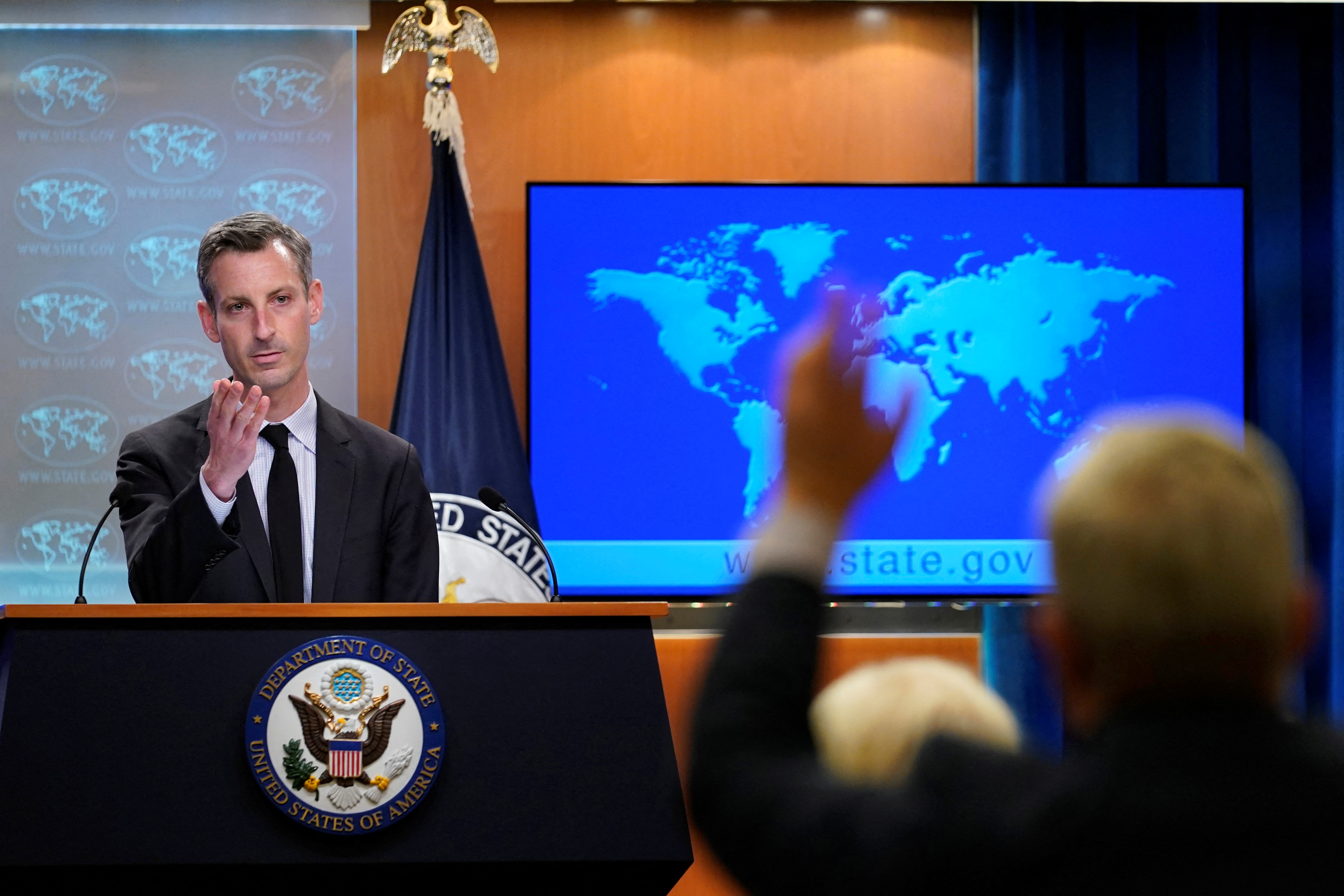 U.S. State Department holds a press briefing with Spokesperson Ned Price, in Washington