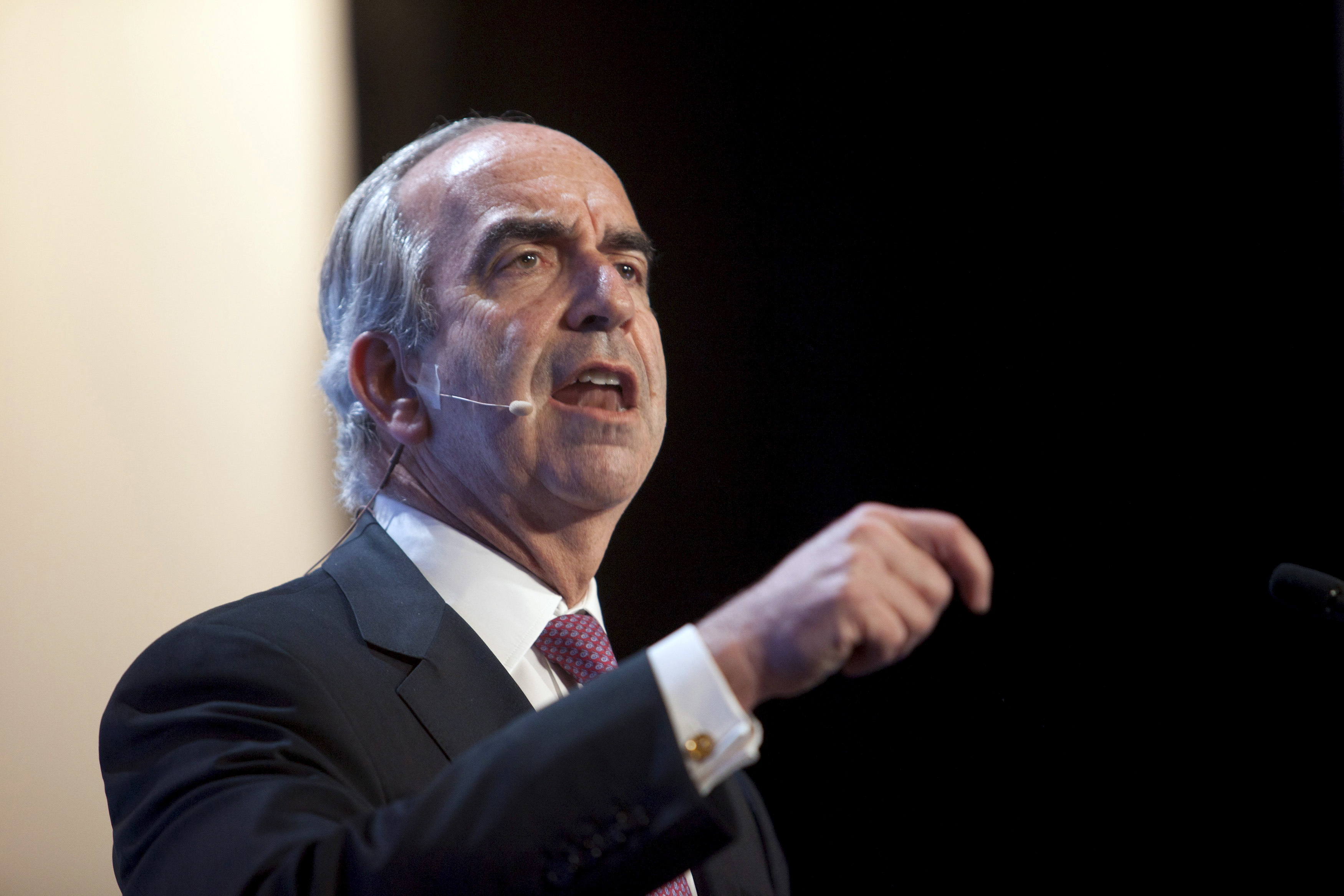 John Hess, CEO of the Hess Corporation, speaks during the IHS CERAWeek 2015 energy conference in Houston