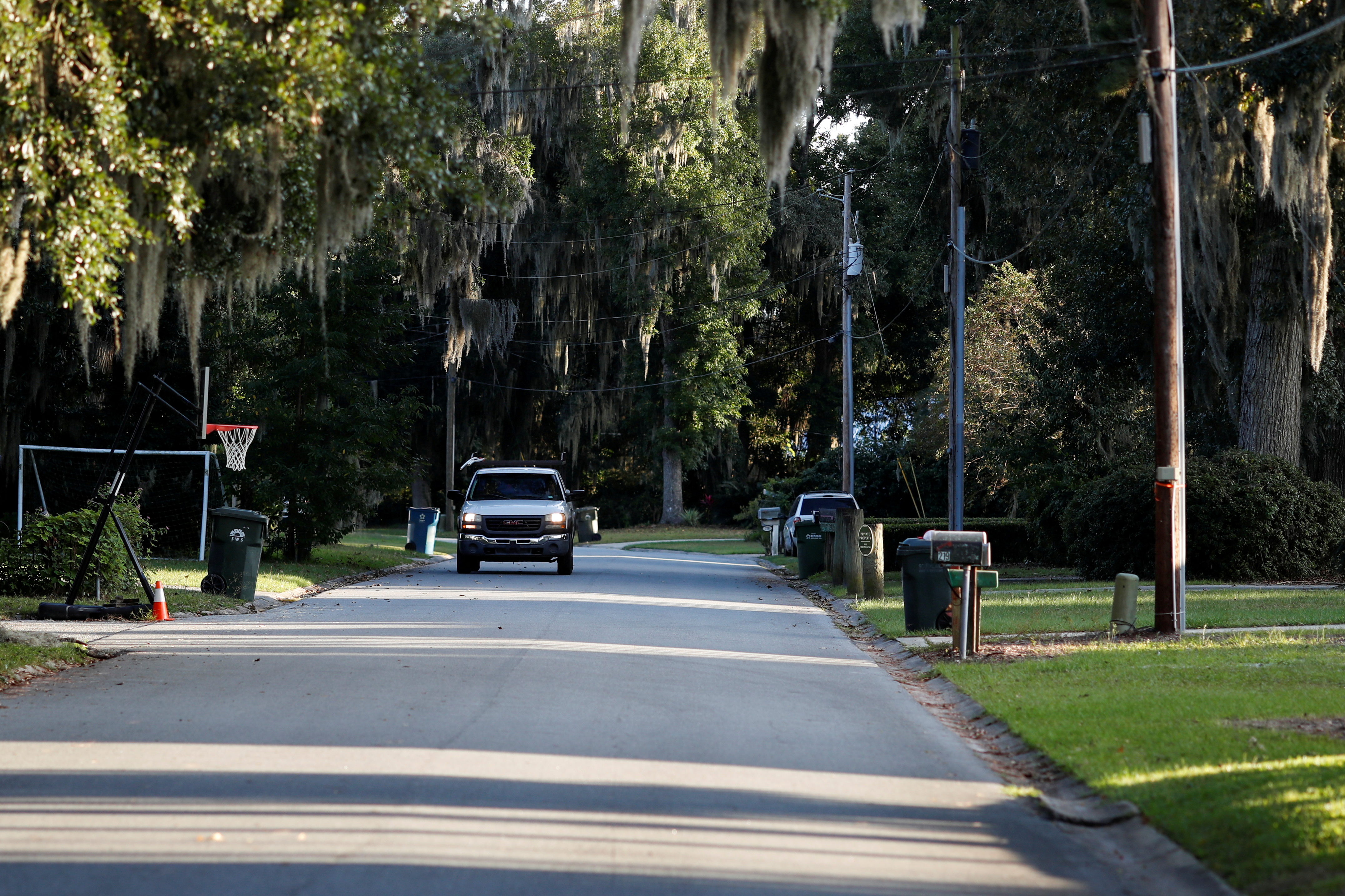 General view of the Satilla Shores subdivision where Ahmaud Arbery was shot to death while going for a run last year February 2020 in Brunswick, Georgia, U.S. October 21, 2021. REUTERS/Octavio Jones/File Photo