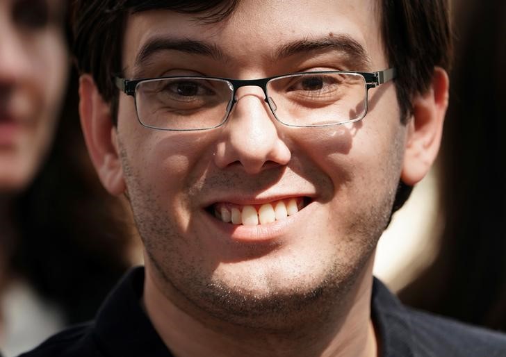 Former drug company executive Martin Shkreli exits U.S. District Court after being convicted of securities fraud in the Brooklyn borough of New York City