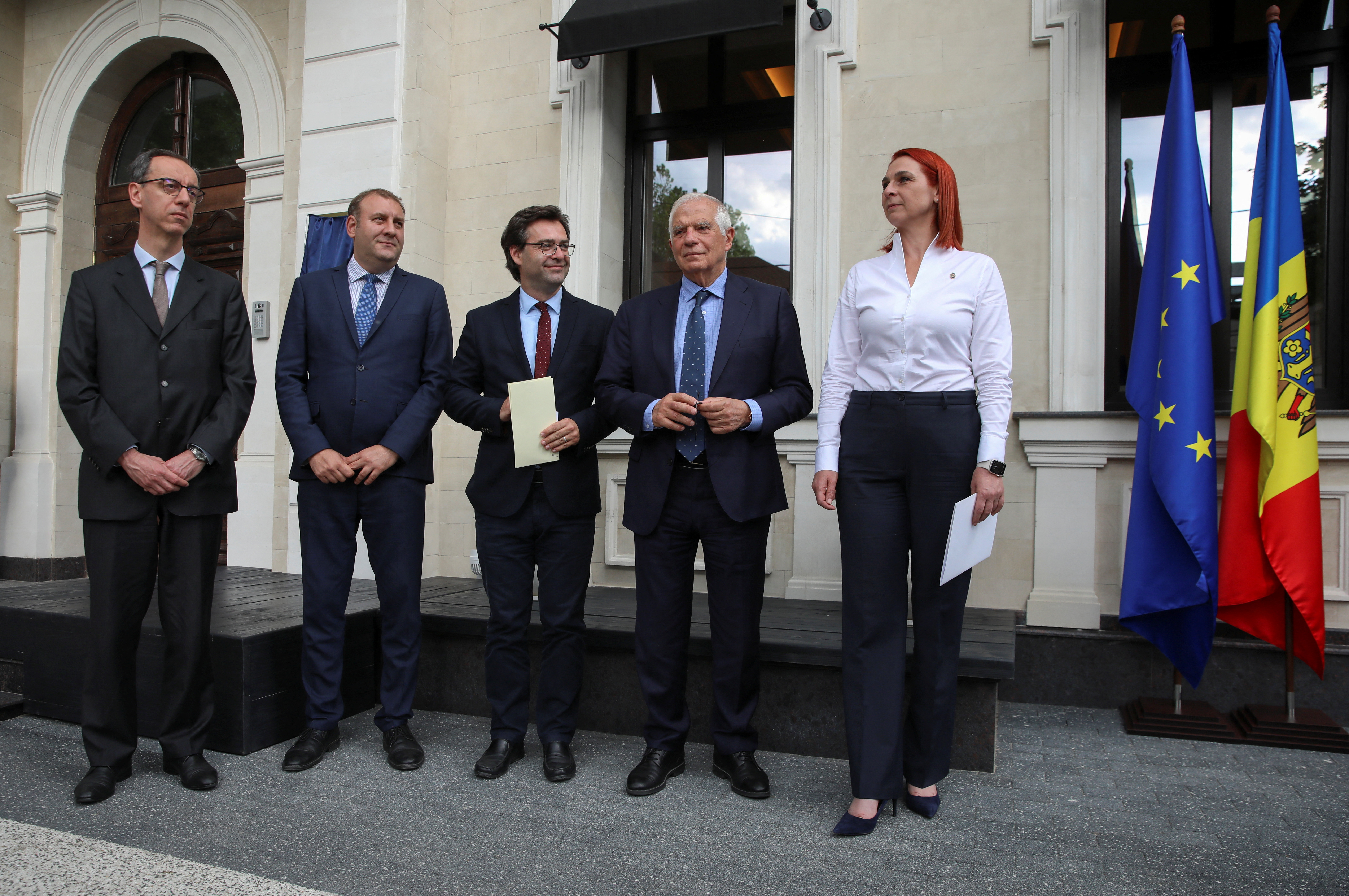 Photo du chef de la diplomatie européenne Josep Borrell qui ouvre une mission de partenariat en Moldavie