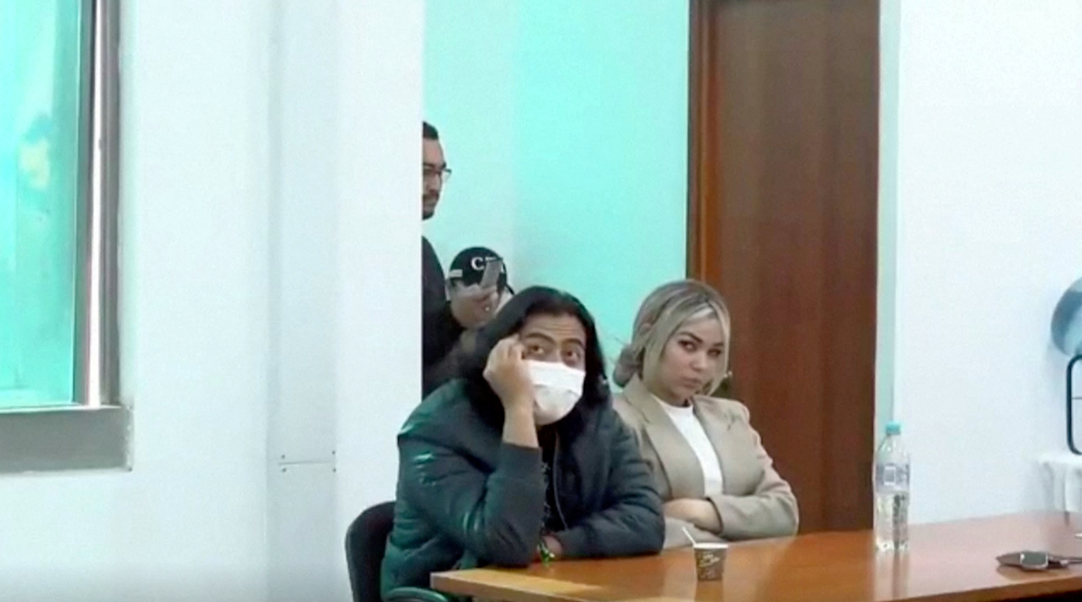 Son of Colombian president Gustavo Petro, Nicolas Petro attends a hearing in Bogota