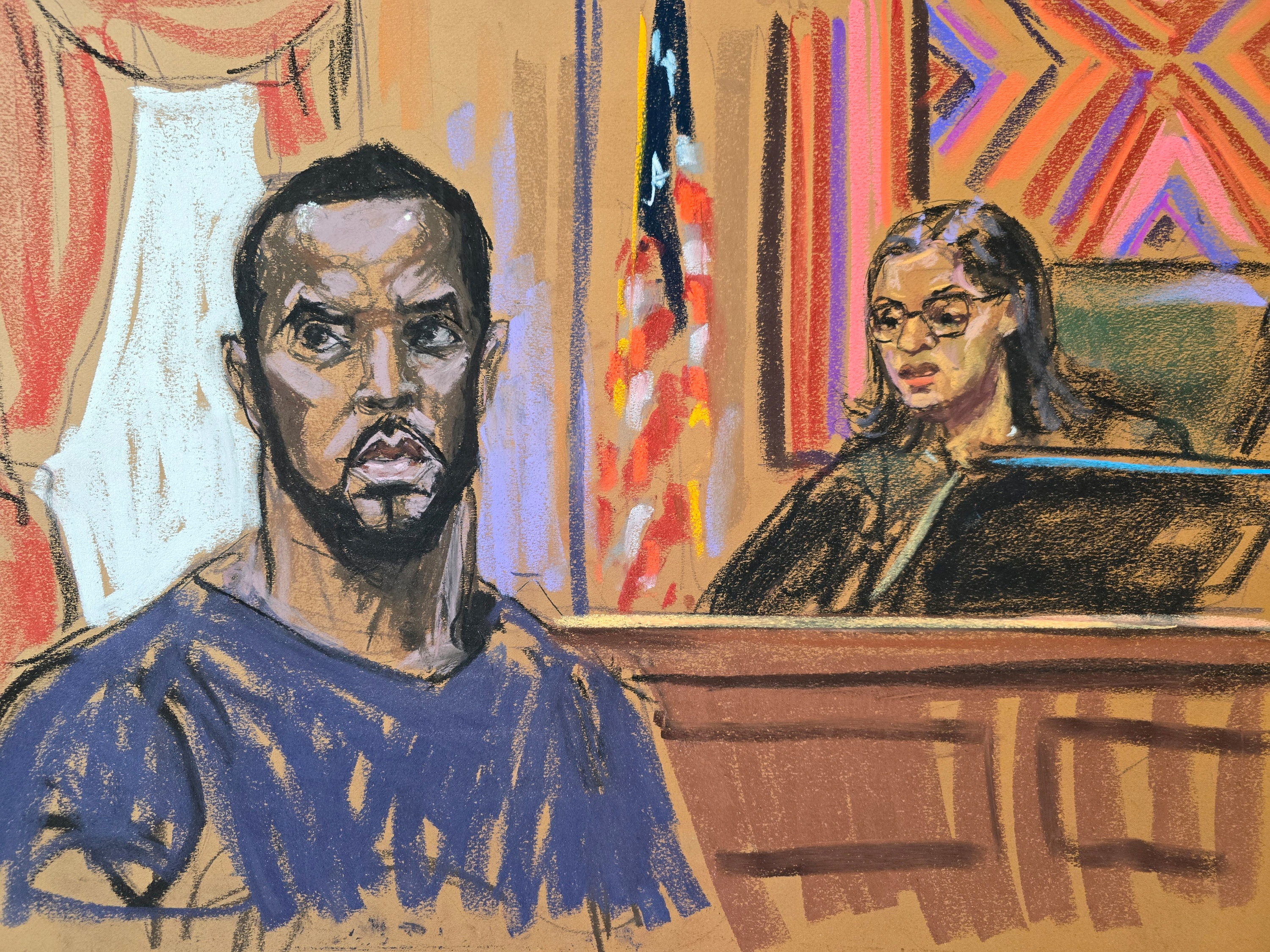 Sailor "Diddy" Combs appears before U.S. Judge Robyn Tarnofsky in federal court in New York