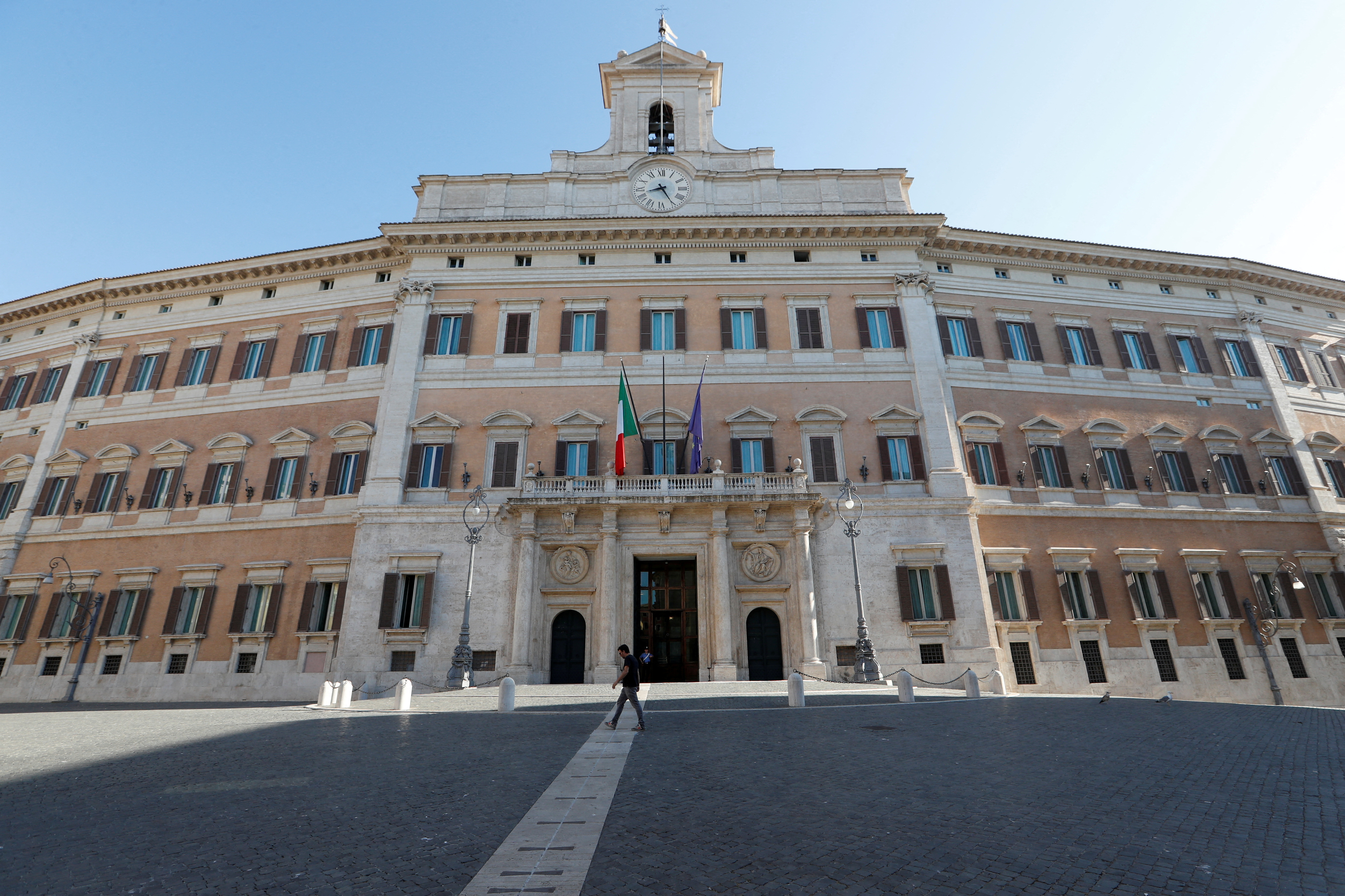A general view of Montecitorio Palace in Rome