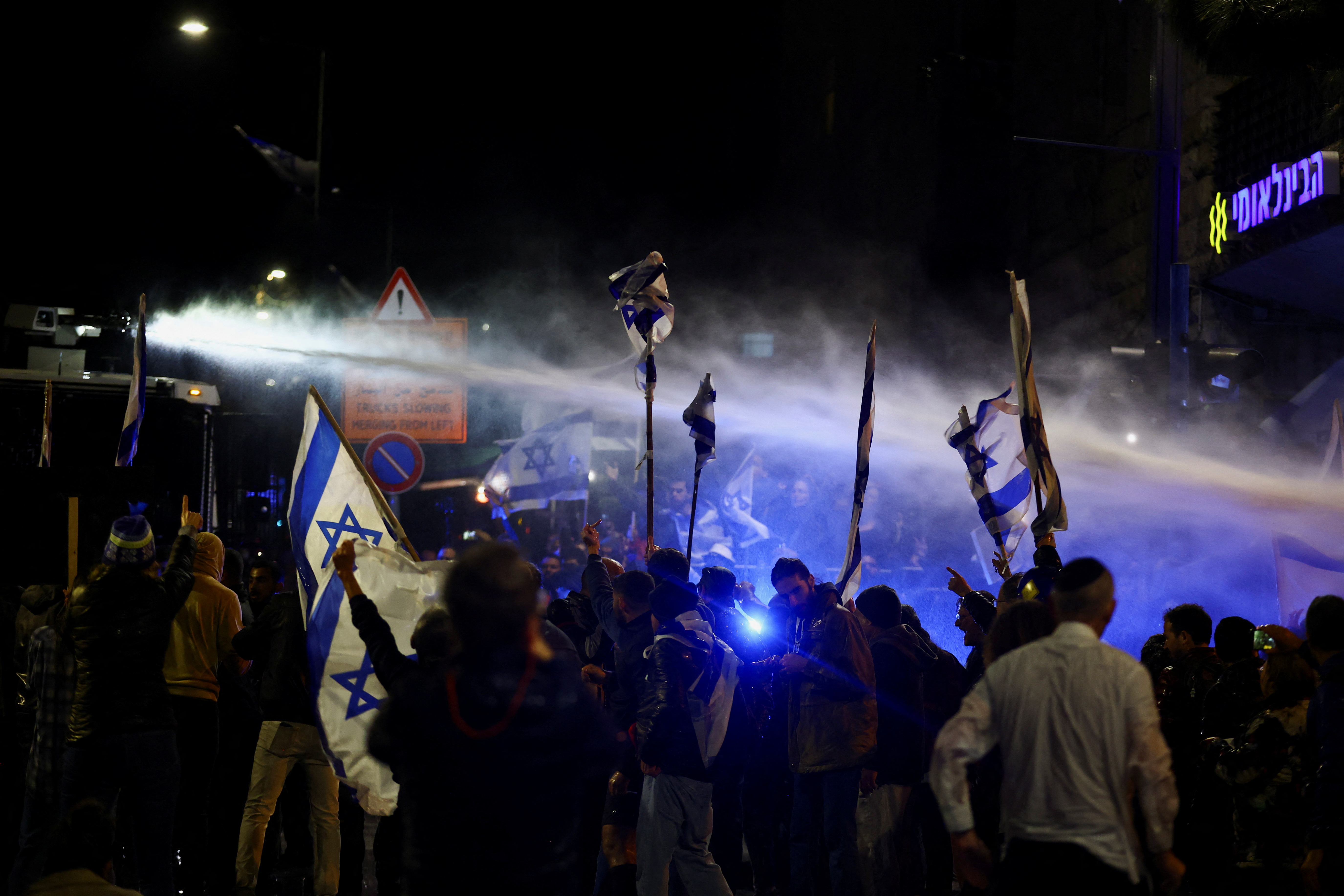 Protest against Israel's judicial overhaul and dismissing of the defense minister, in Jerusalem