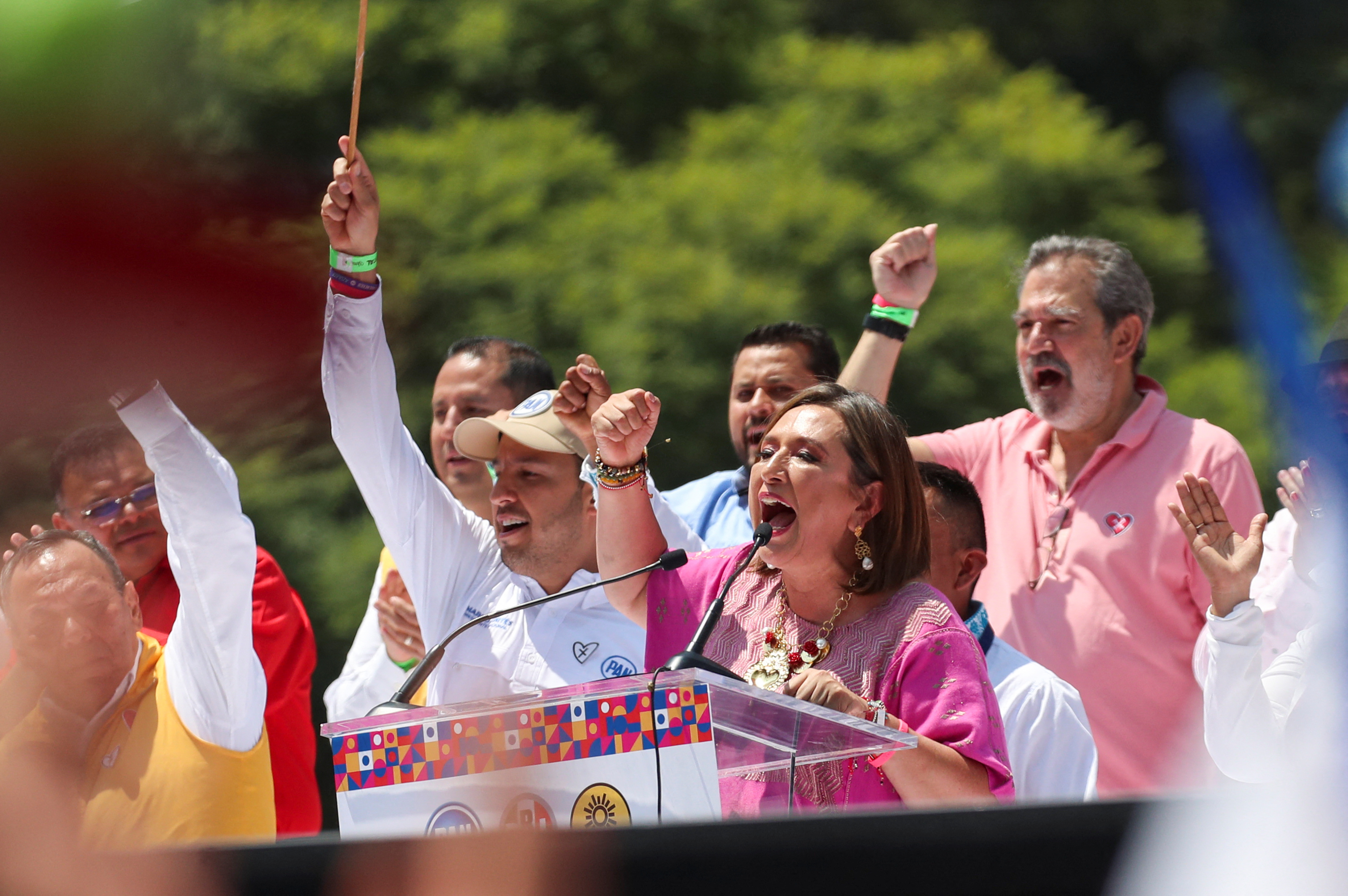 Opposition Broad Front for Mexico announces senator Galvez as their 2024 presidential candidate, in Mexico City