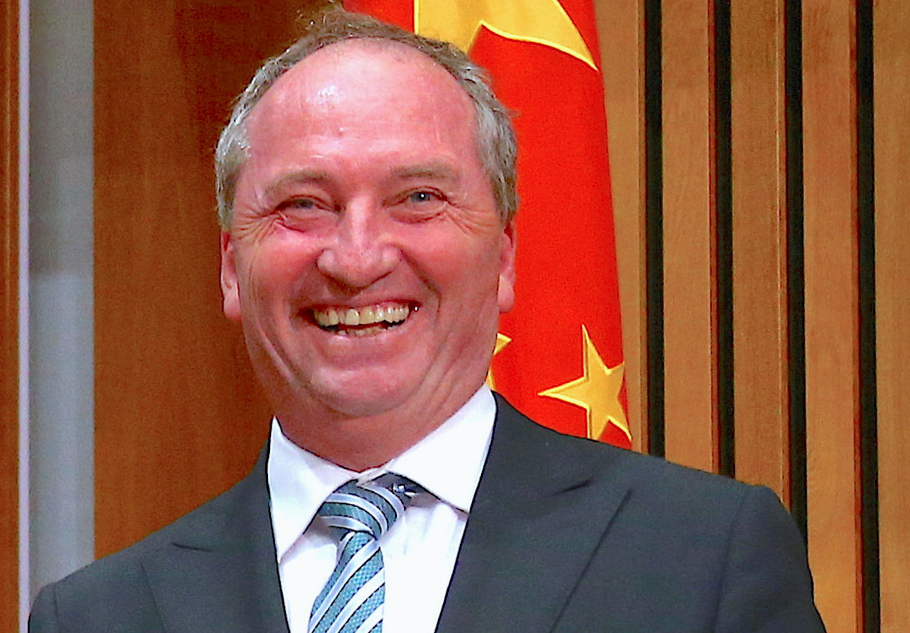 Barnaby Joyce, Australia's Deputy Prime Minister and Minister for Agriculture and Water Resources, during an official signing ceremony at Parliament House in Canberra