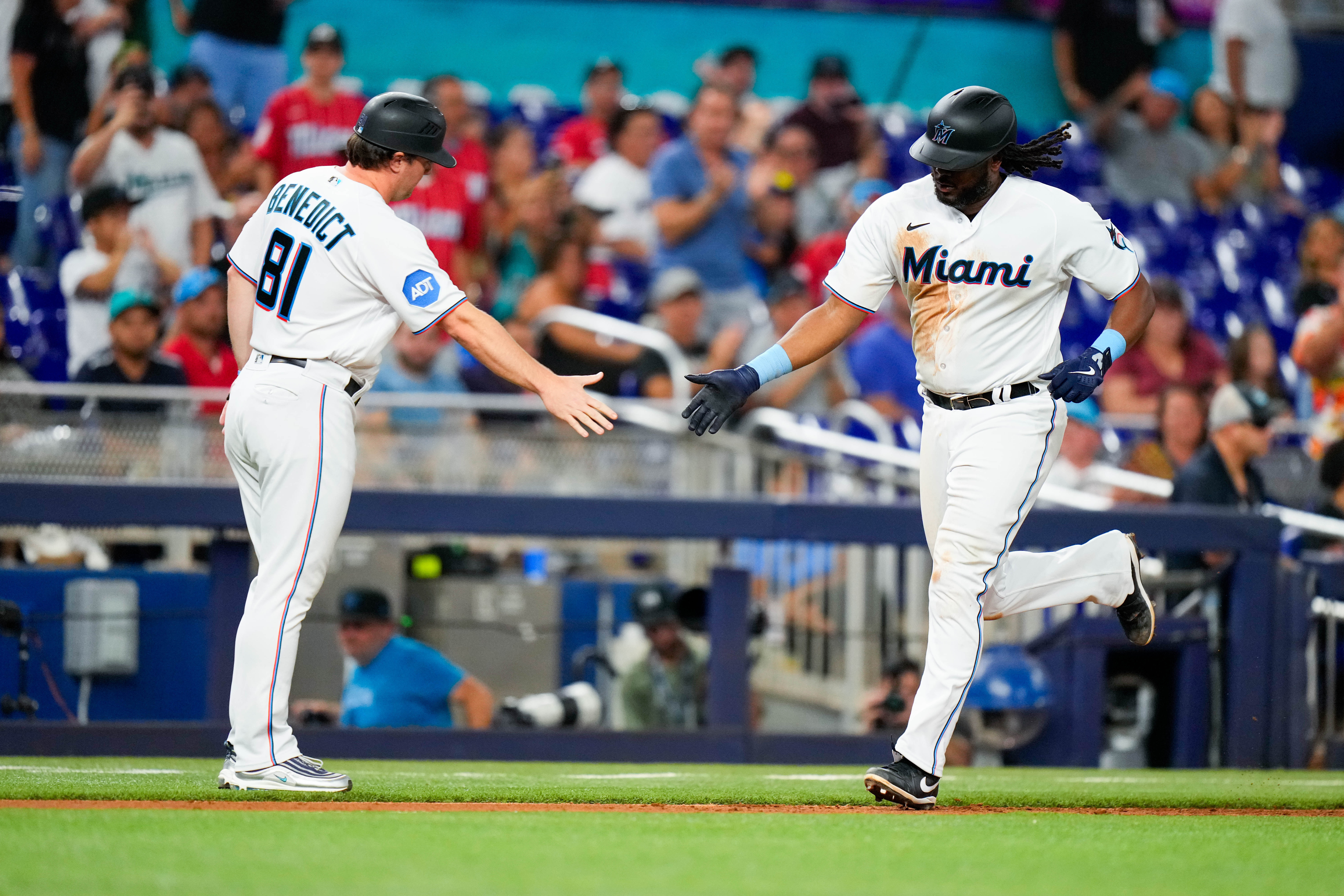 Marlins overcome three deficits, beat Phillies in 12
