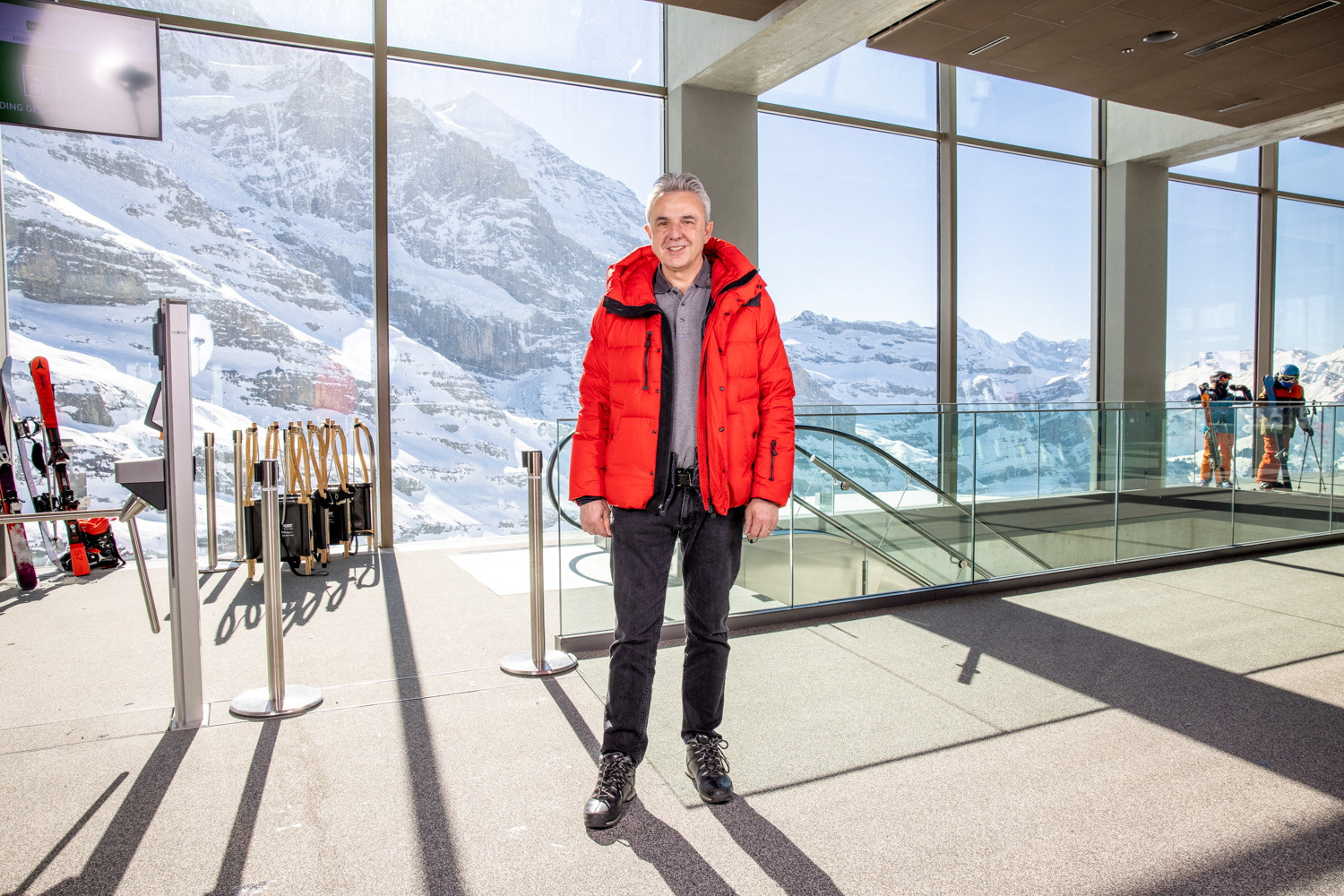 Urs Kessler, CEO of the Jungfraubahnen pauses in Eigergletscher train station
