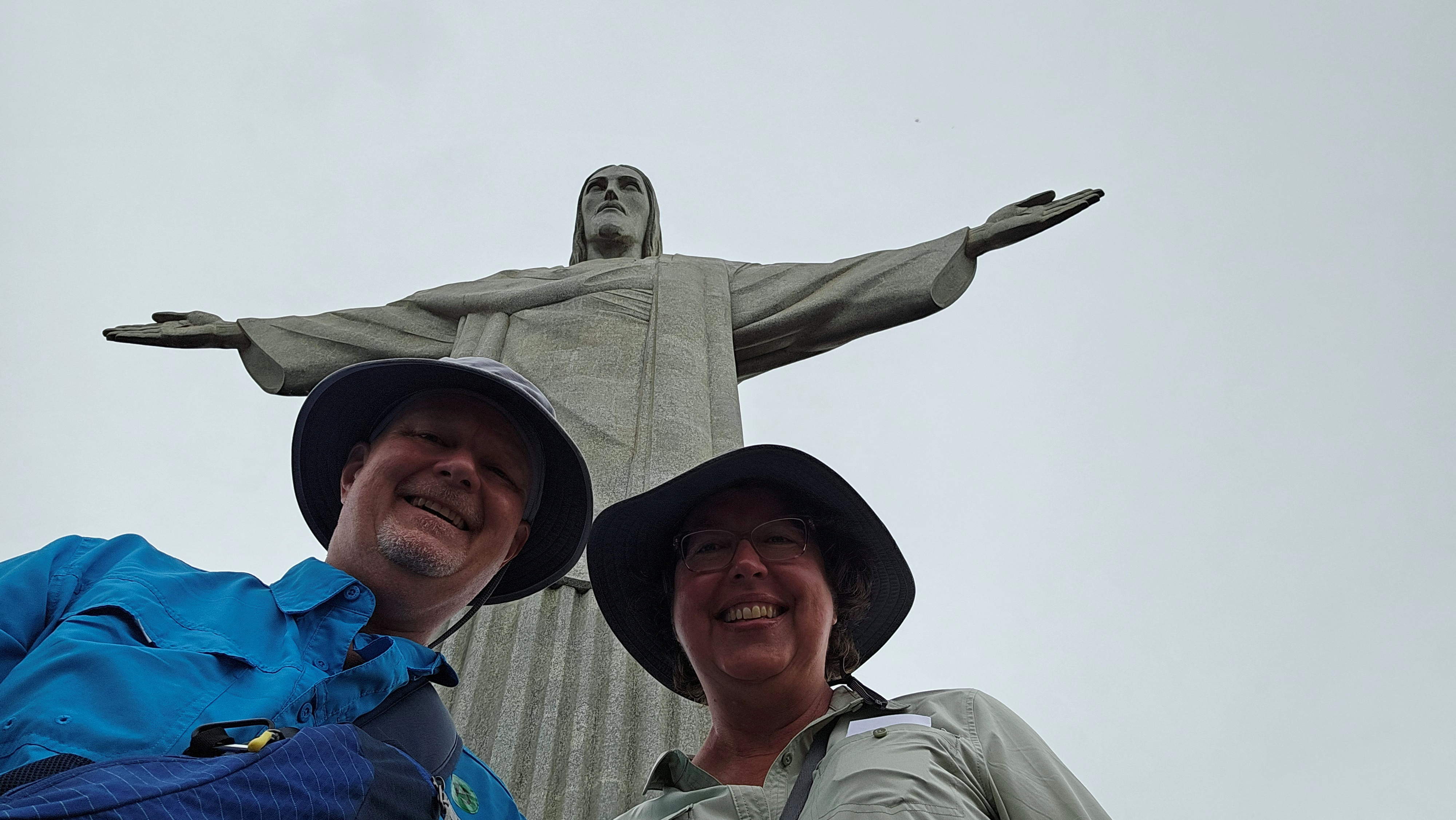 Mike and Nancy Jacobs pose for a selfie in Rio de Janeiro