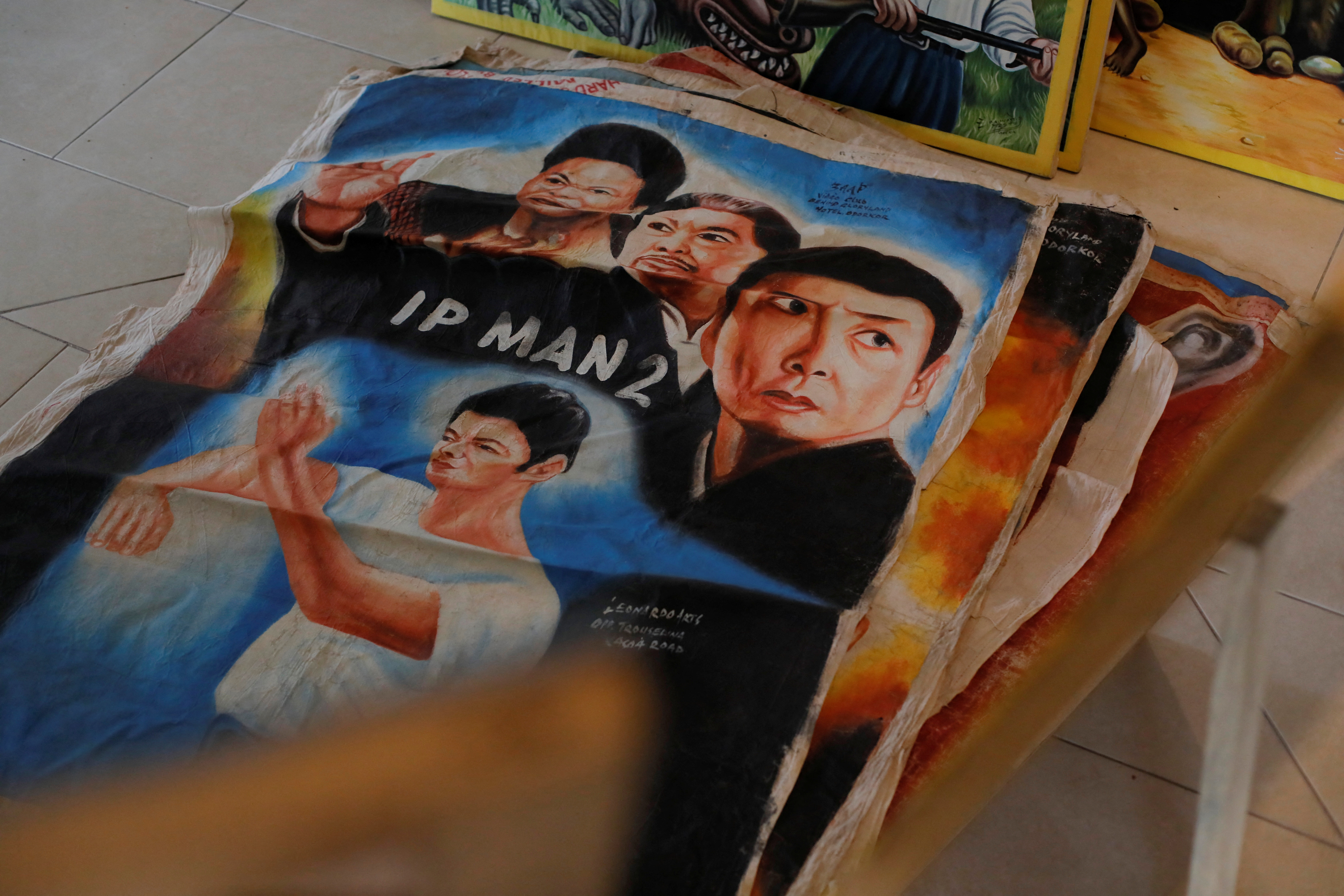 Hand-painted movie posters seen in Bekeruso