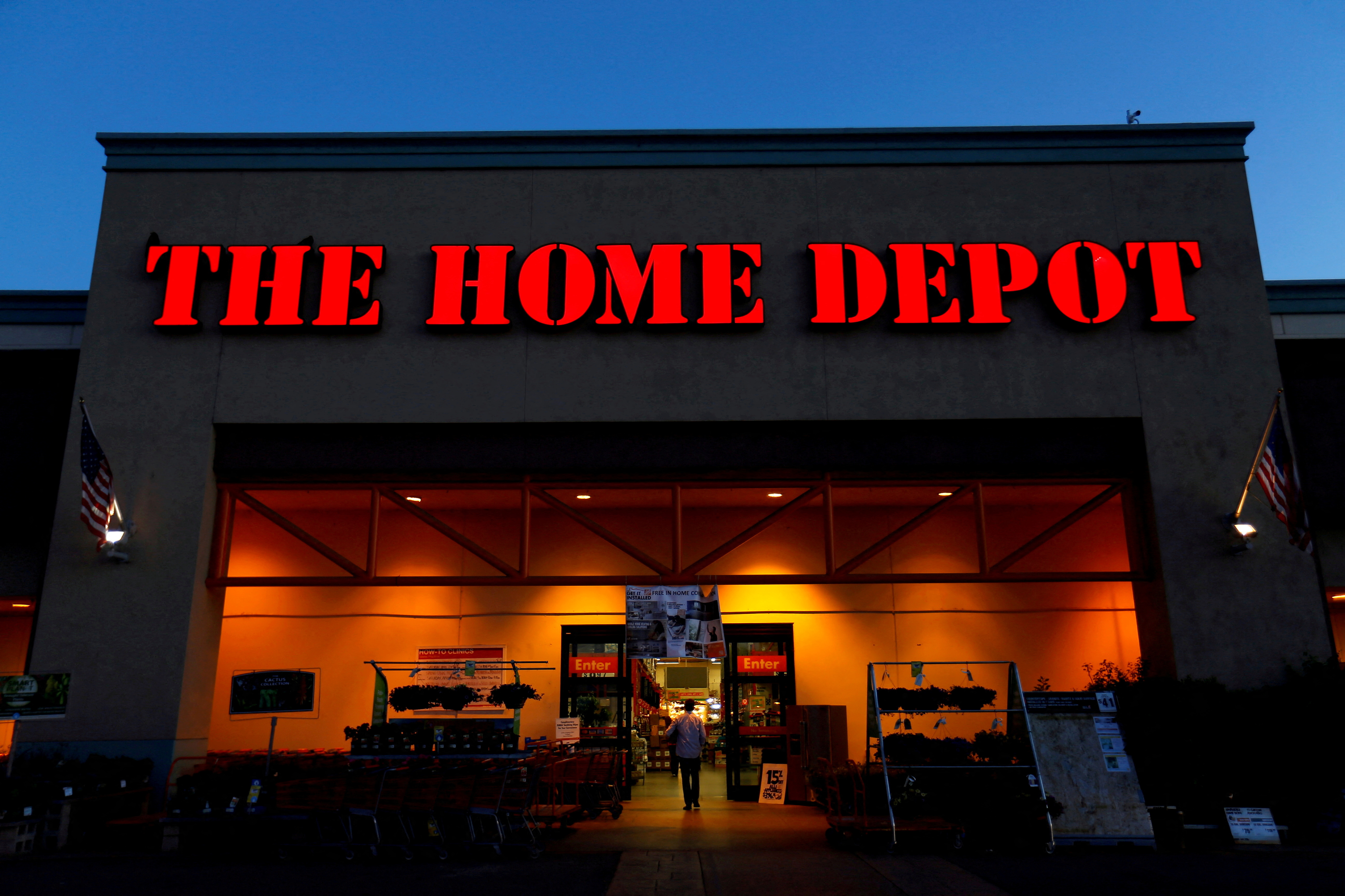 The logo of Home Depot is seen in Encinitas
