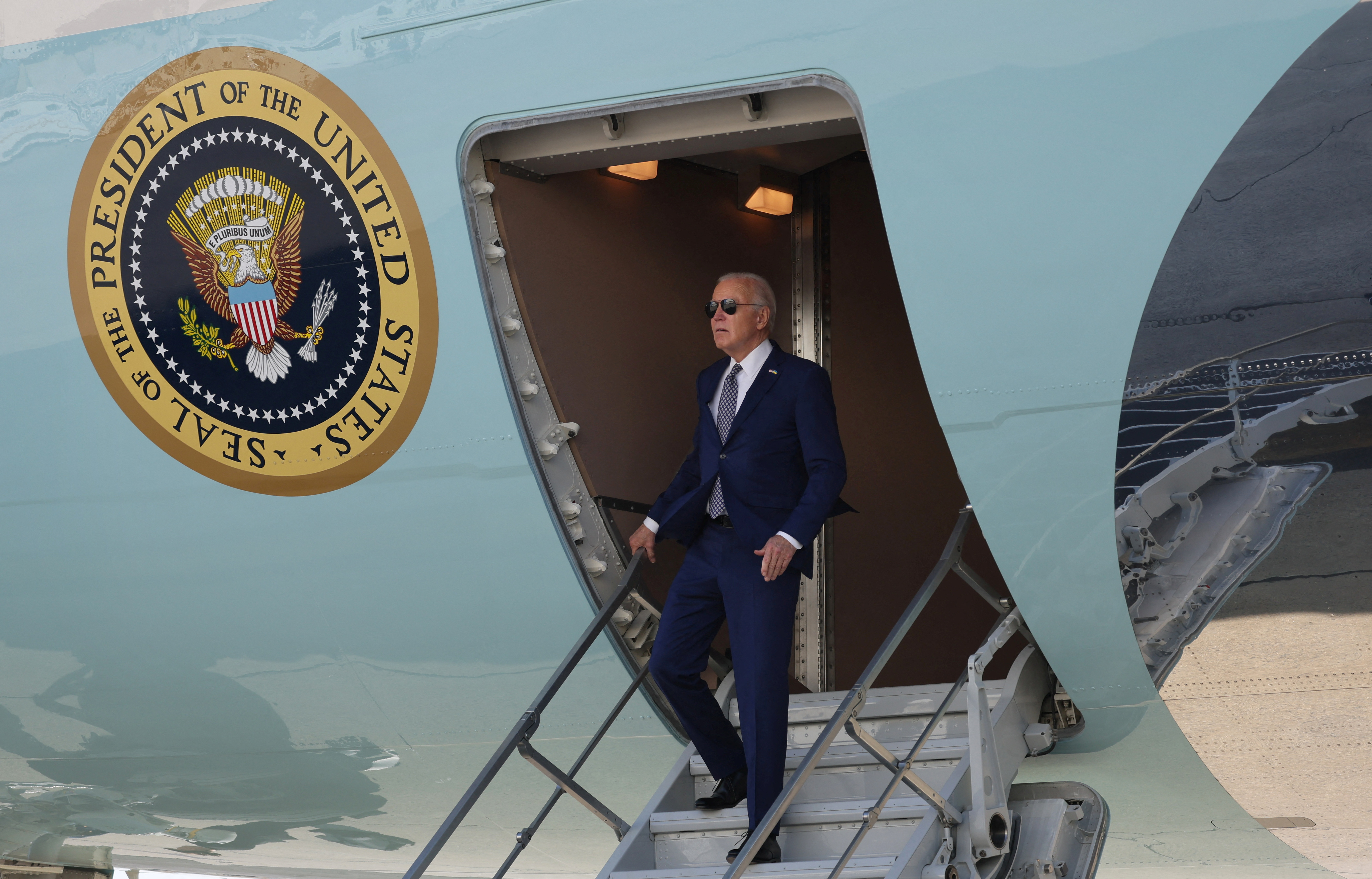 U.S. President Biden arrives in New York