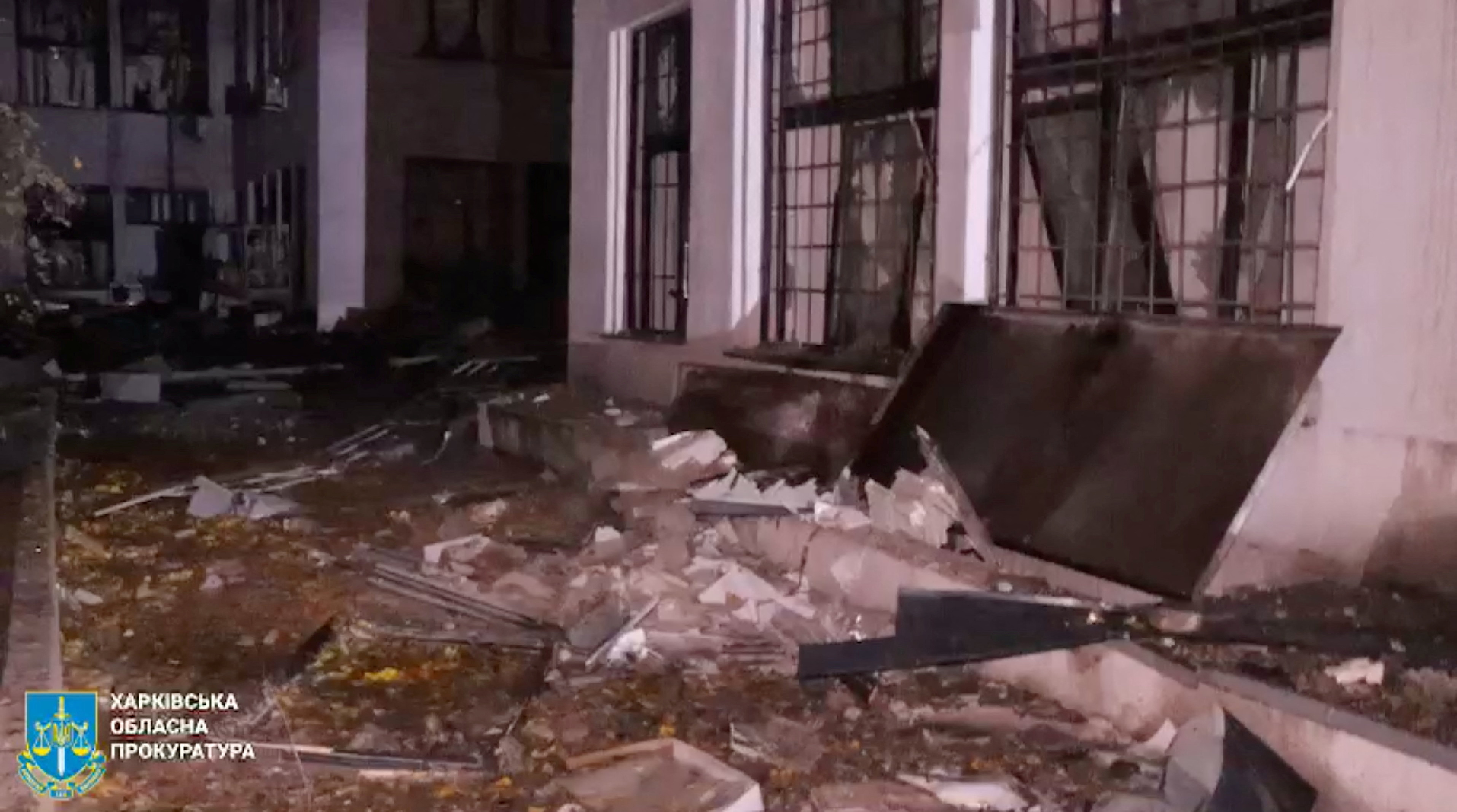 Russia bomb attack damages historic building in Ukraine's Kharkiv