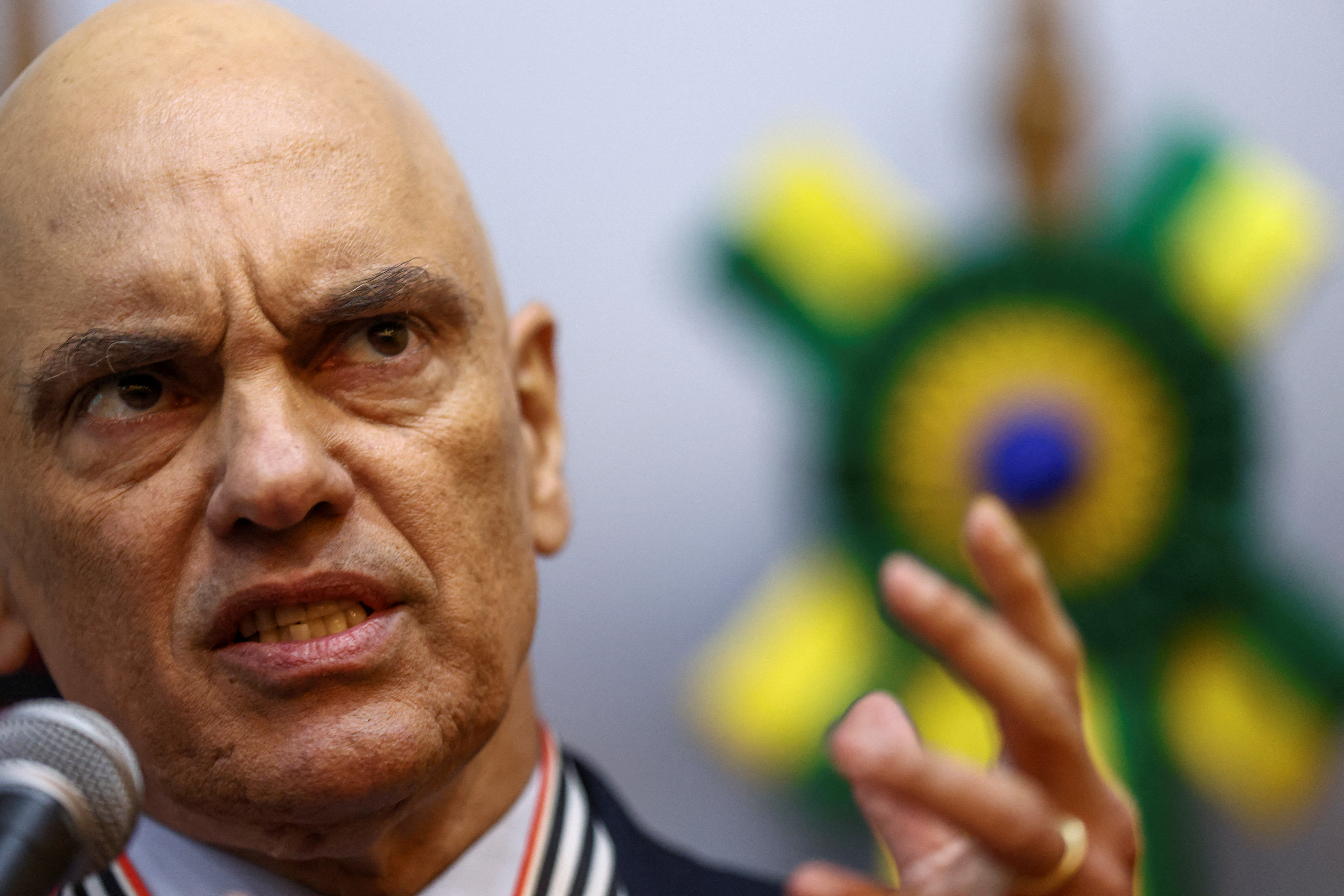 Brazil's Supreme Court Judge Alexandre de Moraes attends an event in Sao Paulo