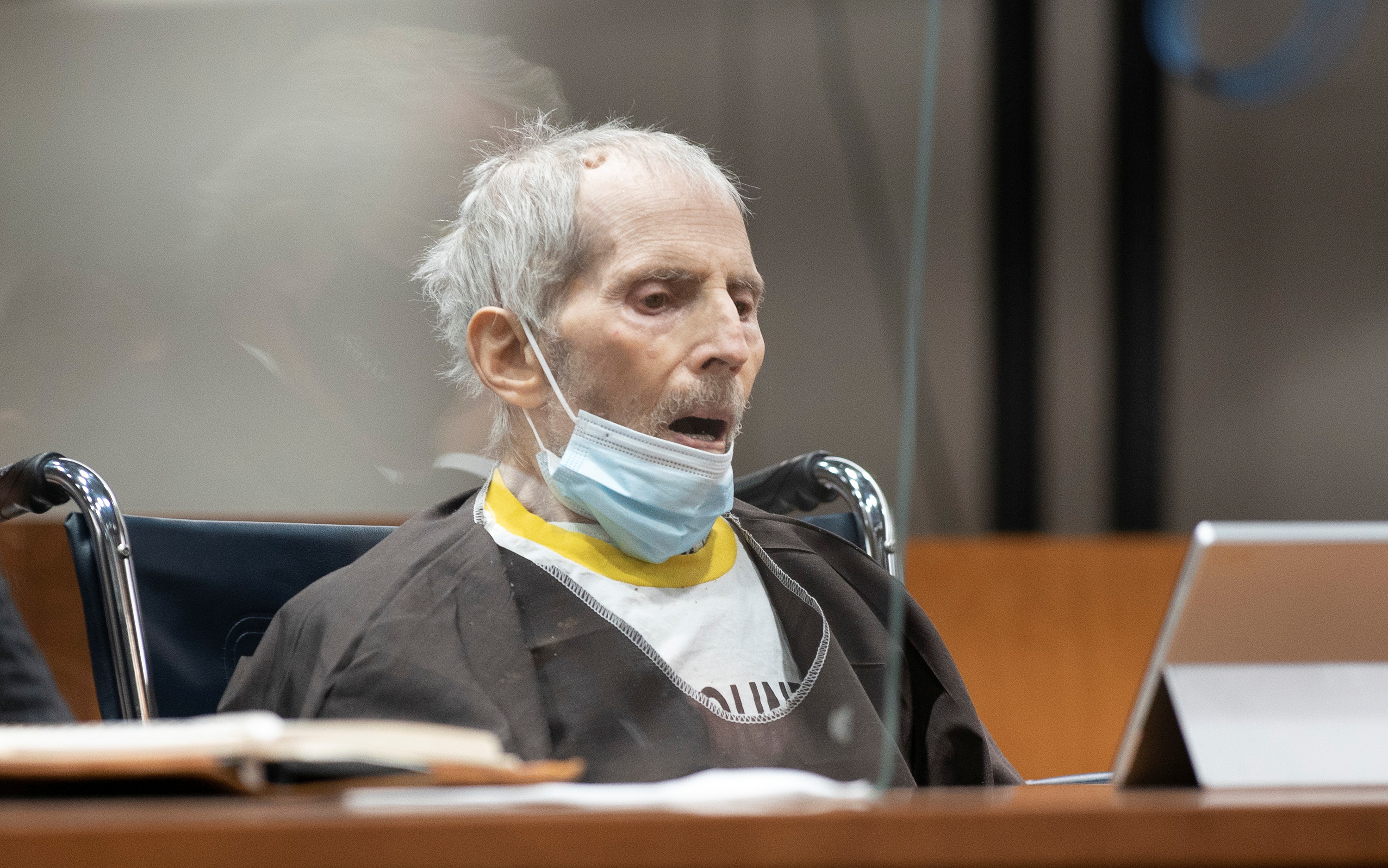 Robert Durst is seen being sentenced to life without possibility of parole for the killing of Susan Berman, in Los Angeles