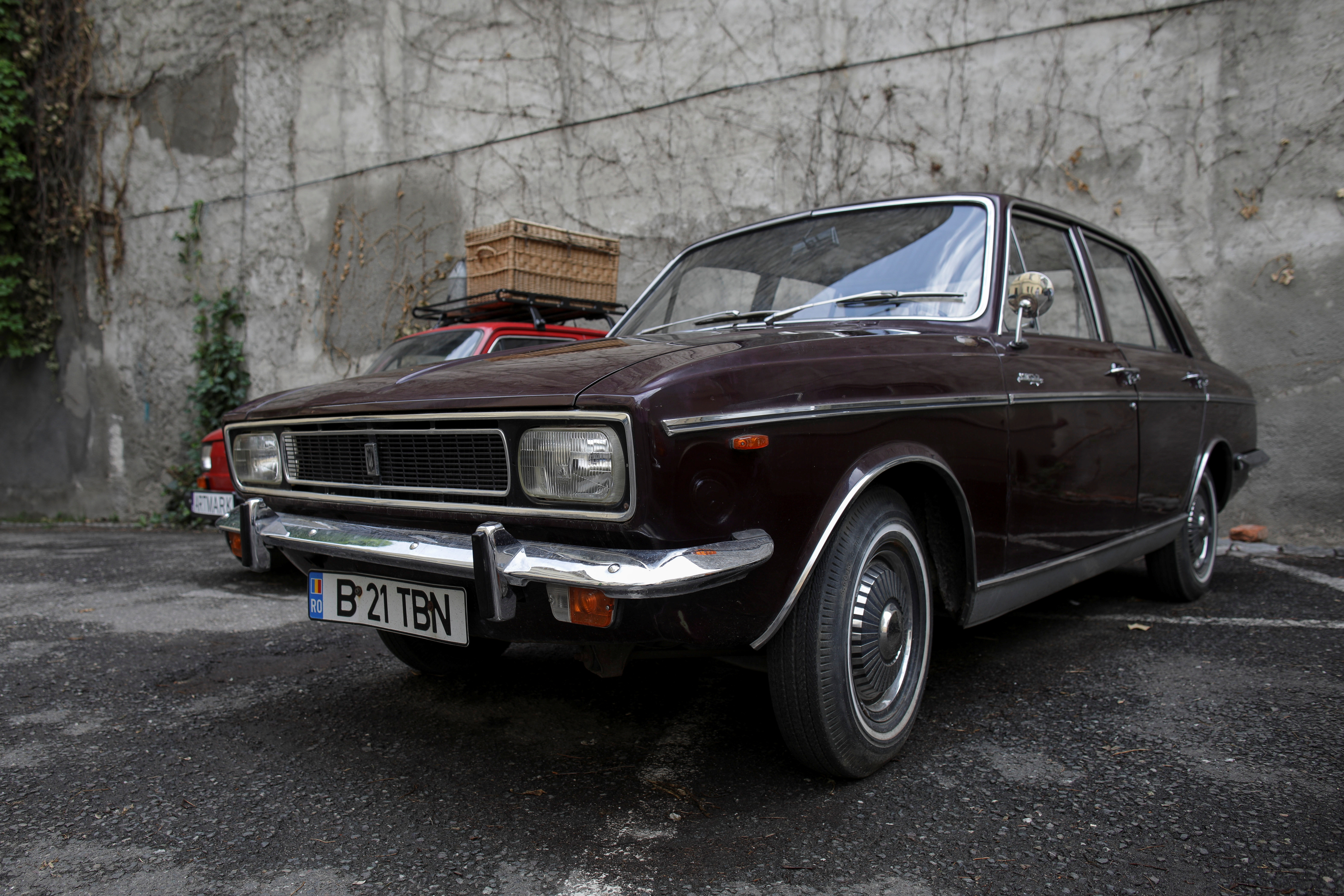 Paykan Hillman-Hunter limousine received by late communist Romania's dictator Ceausescu is parked at Artmark auction house in Bucharest