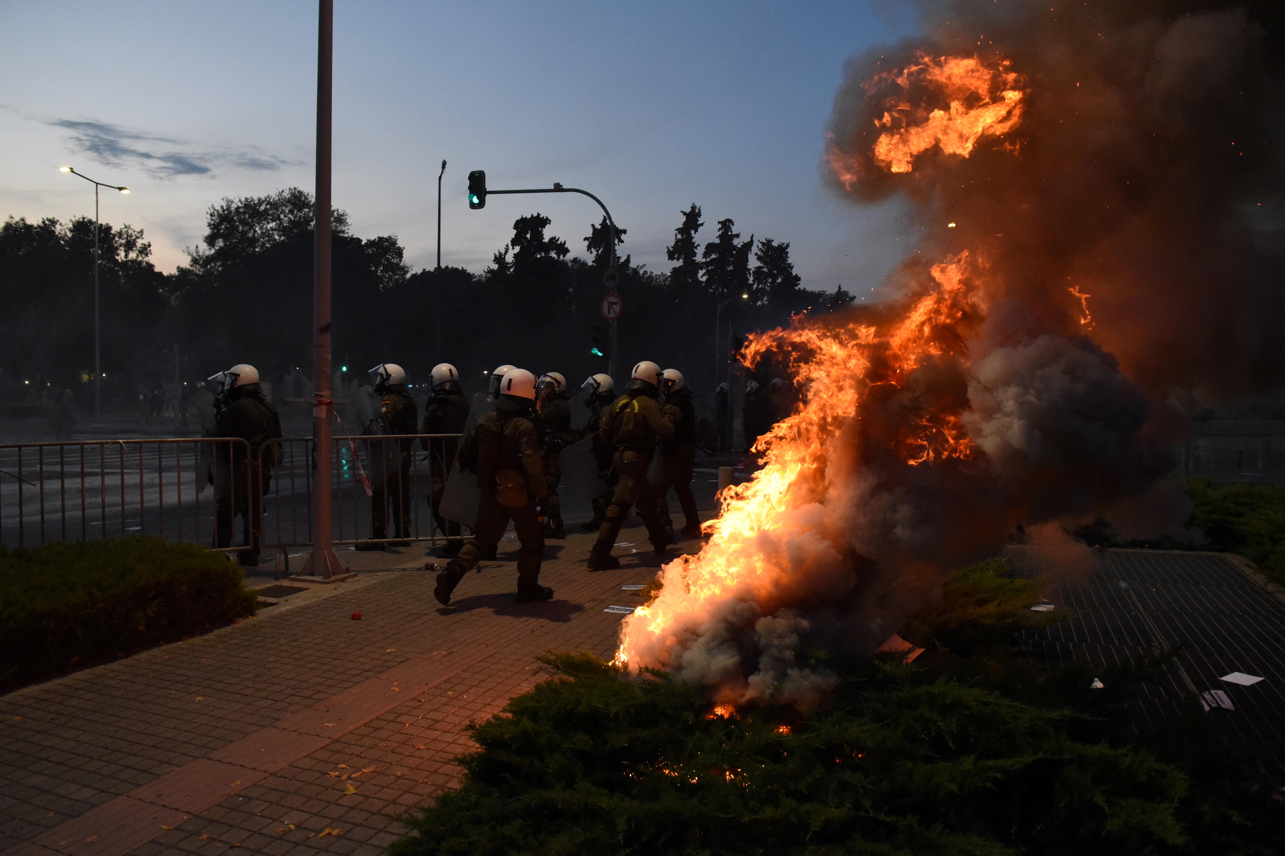 Anti COVID vaccine protesters clash with police in Greece | Reuters