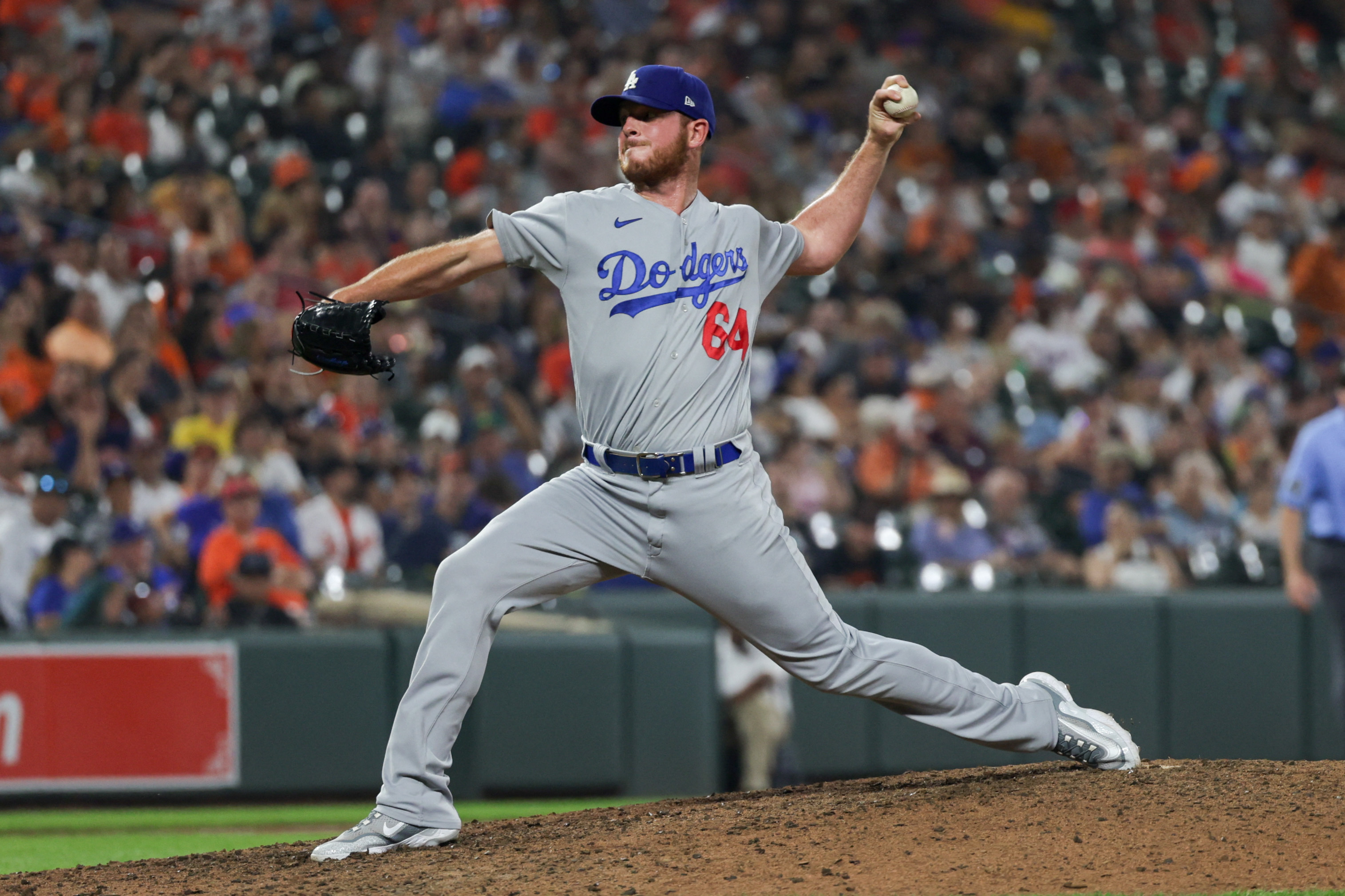 LOS ANGELES, CA - JUNE 17: Los Angeles Dodgers pitcher Emmet Sheehan (80)  looks on in the dugout before the MLB game between the San Francisco Giants  and the Los Angeles Dodgers