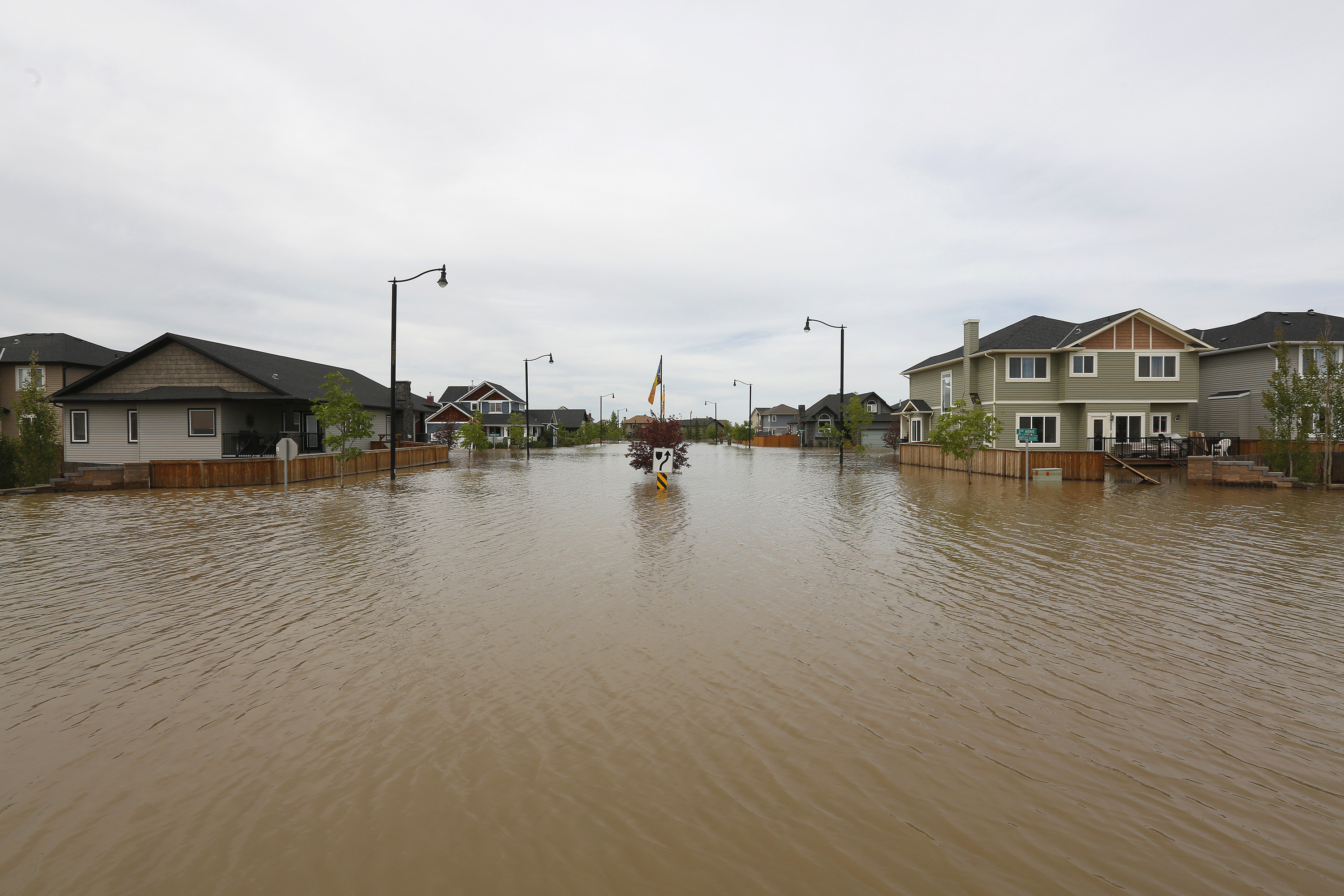 Home are still under water a week after major flooding hit High River, Alberta, June 29, 2013. REUTERS/Todd Korol
