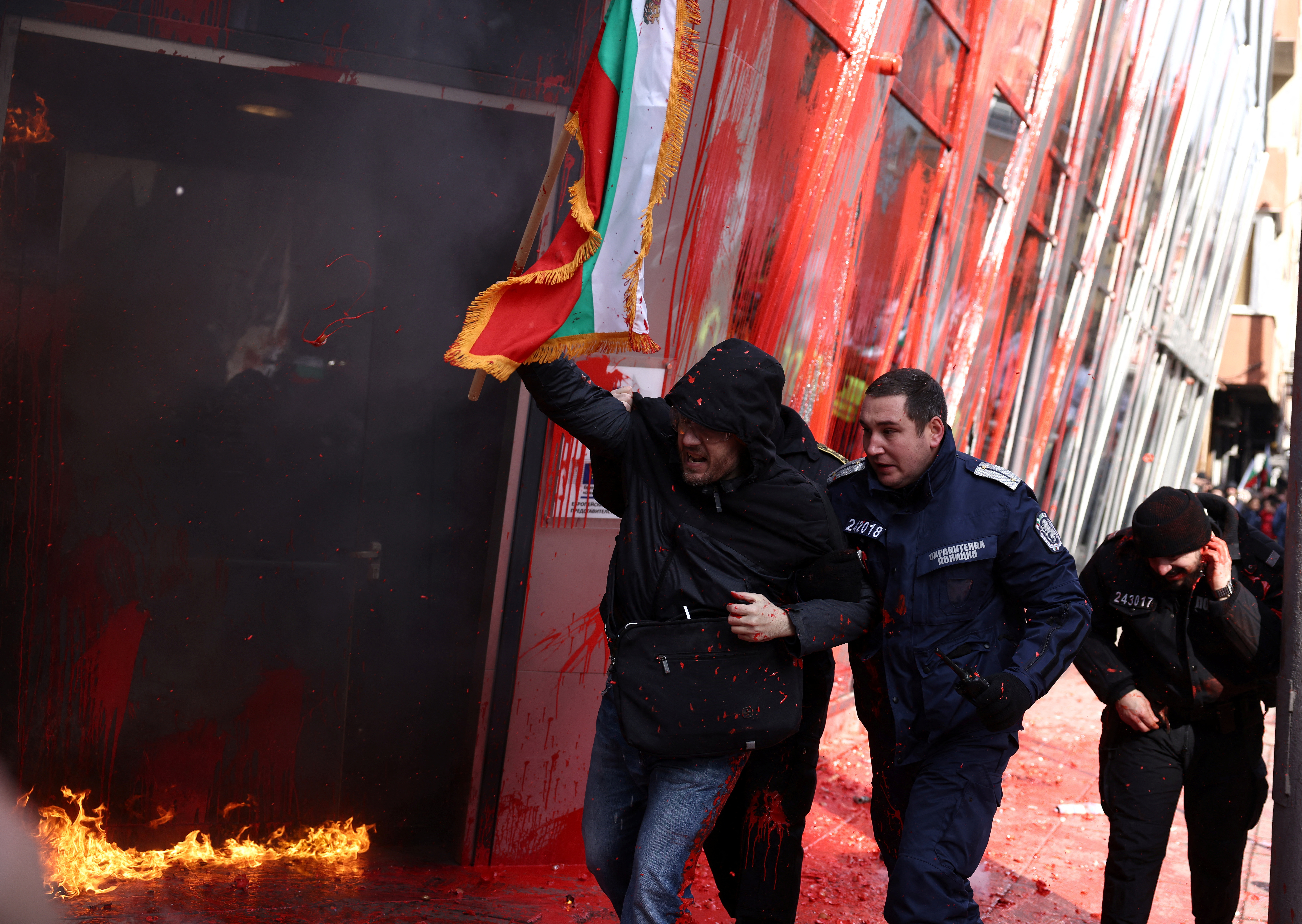 Bulgaria's Revival party protest against the country's plans of joining the euro zone in Sofia