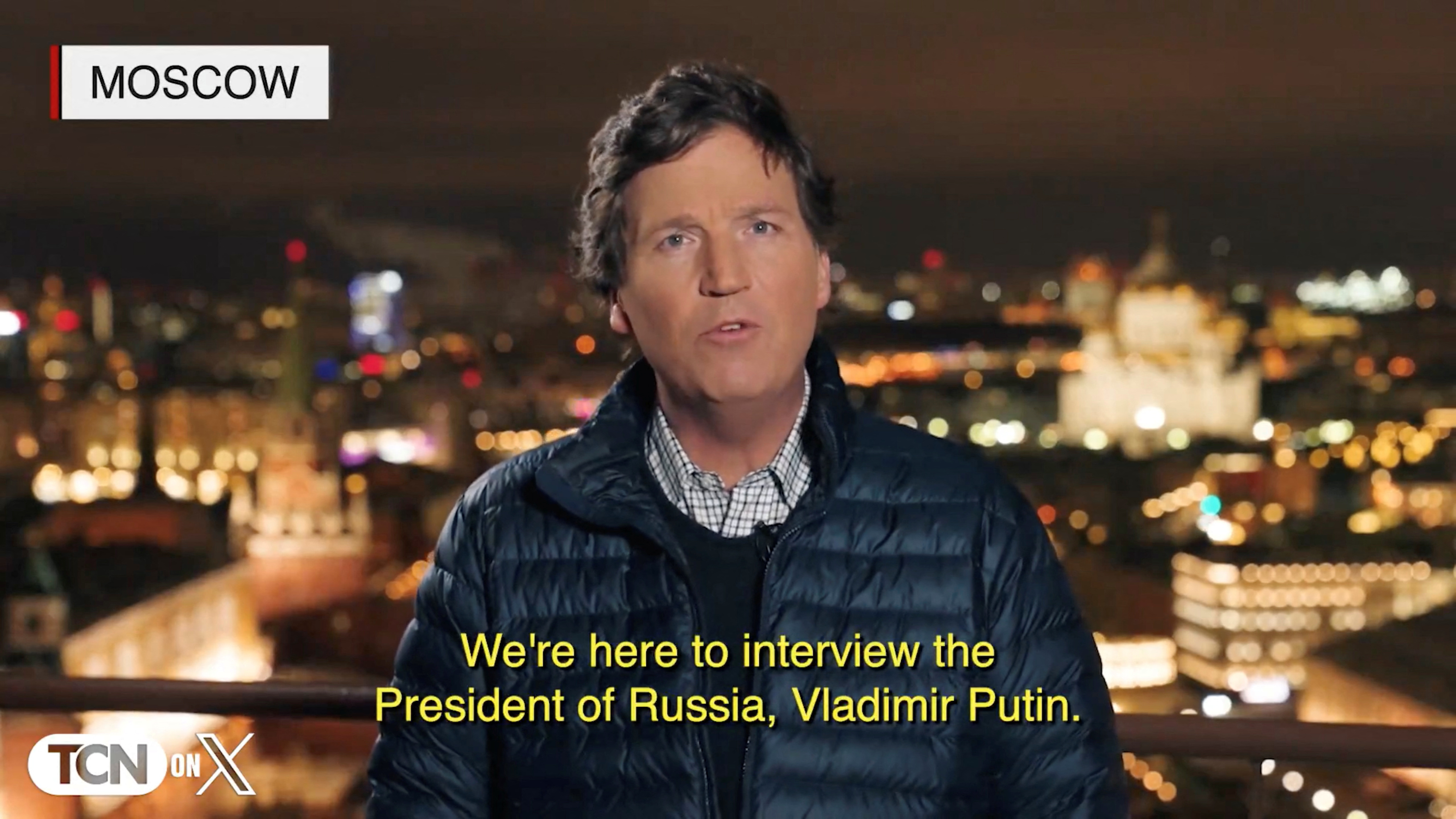 U.S. media personality Carlson speaks about his interview with Russian President Putin in Moscow