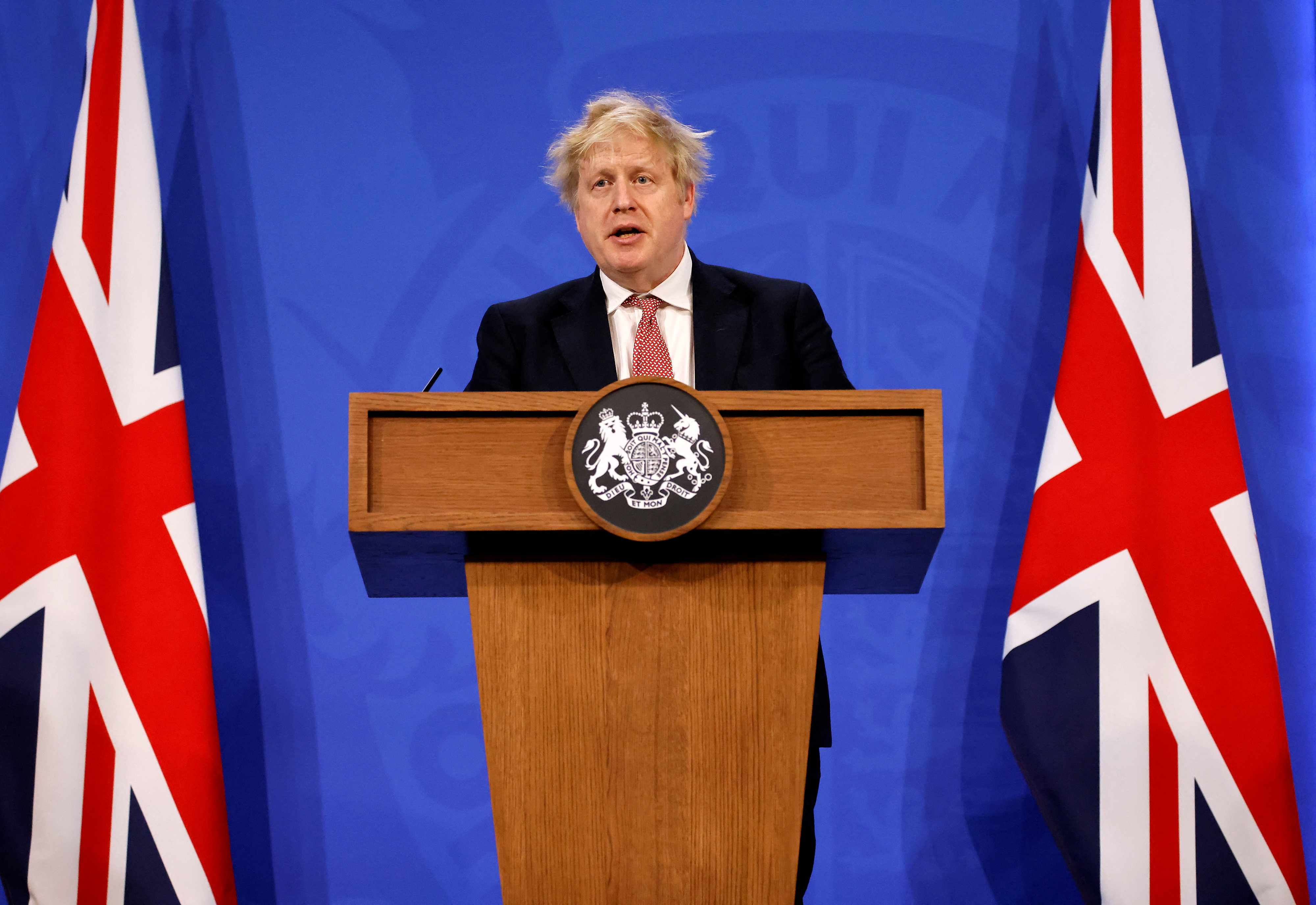 British PM Johnson outlines government's COVID-19 plan in London