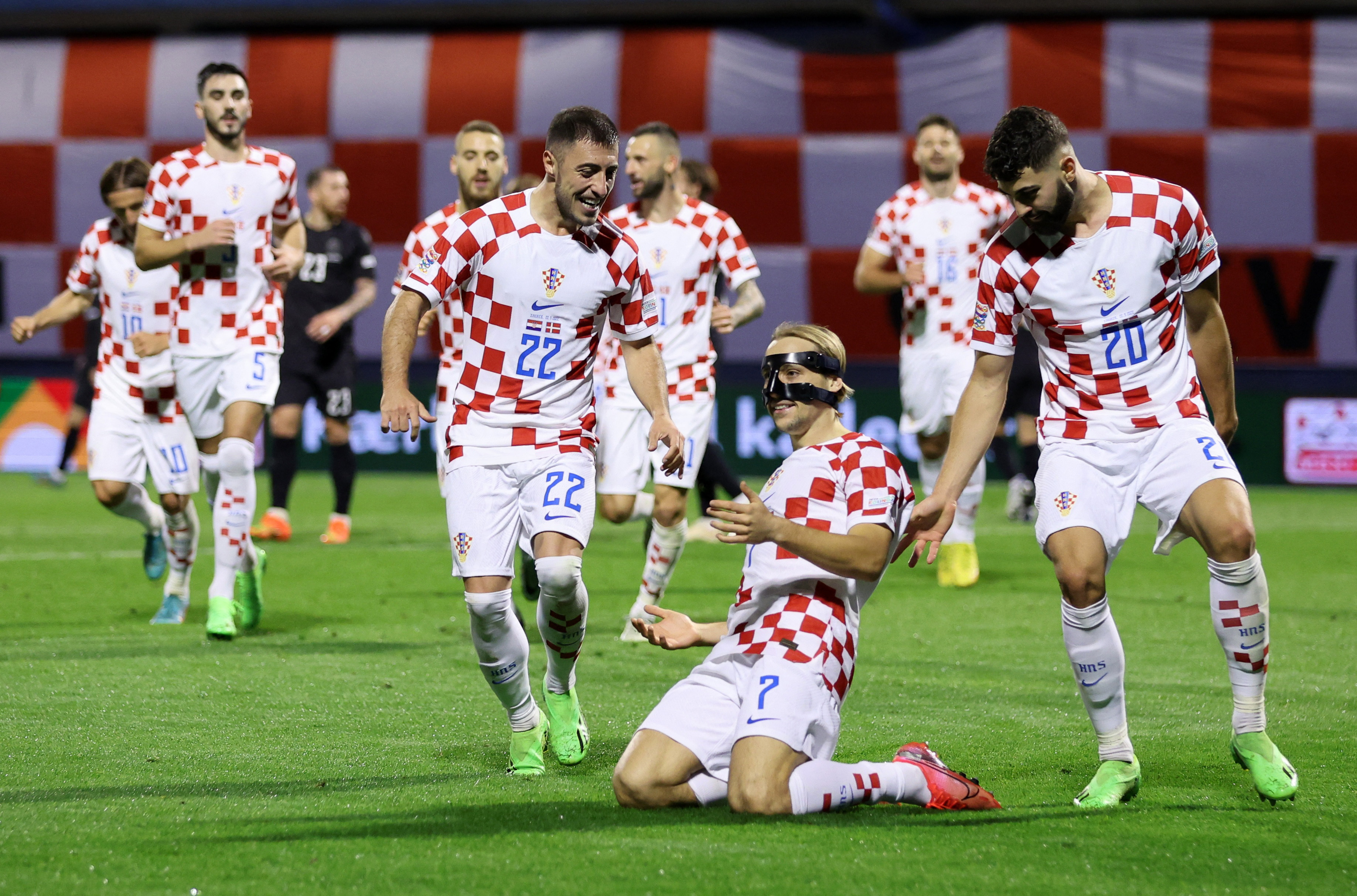 Croatia beat Denmark 2-1 to top Nations League group