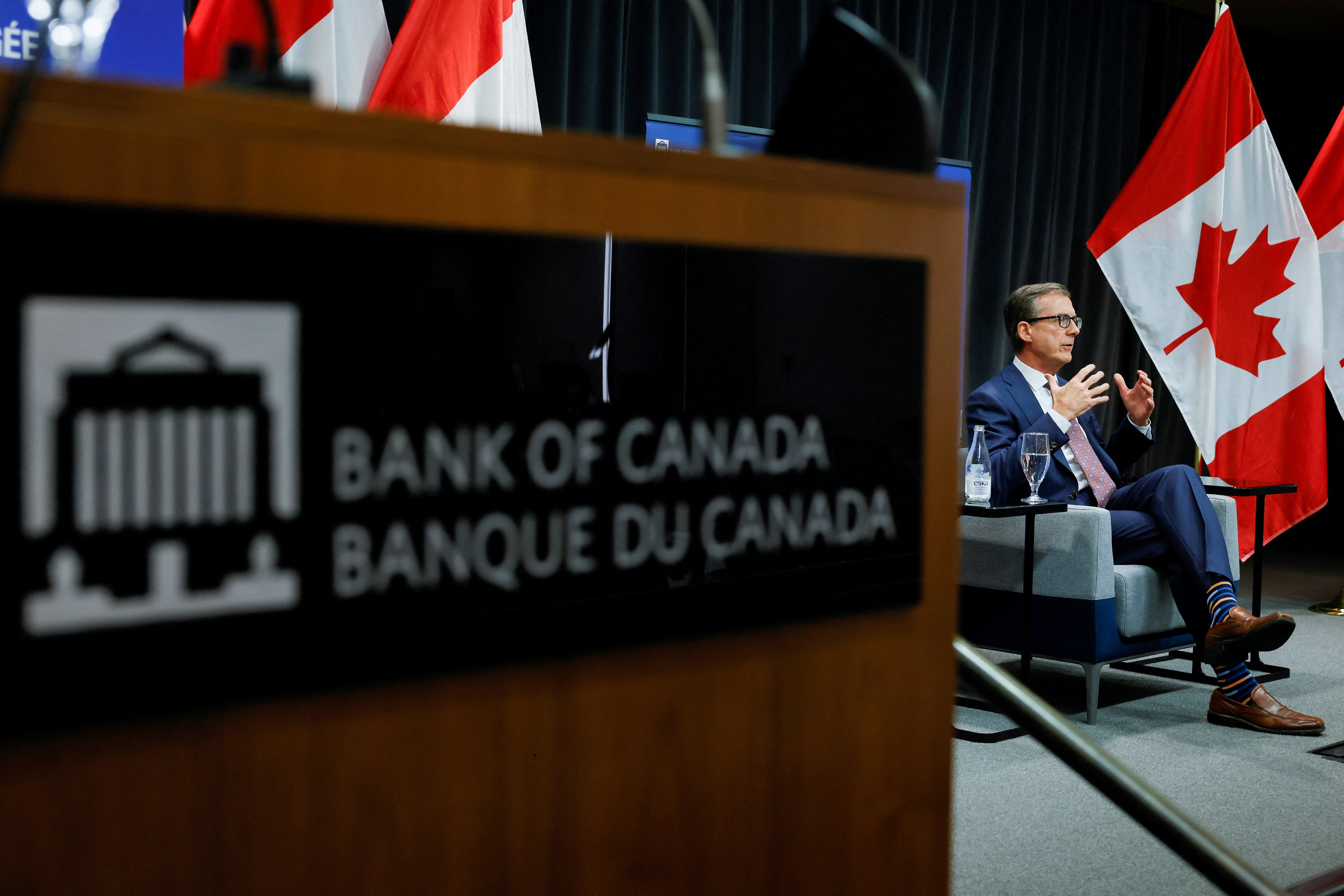 Bank of Canada Governor Tiff Macklem takes part in an event at the Bank of Canada in Ottawa