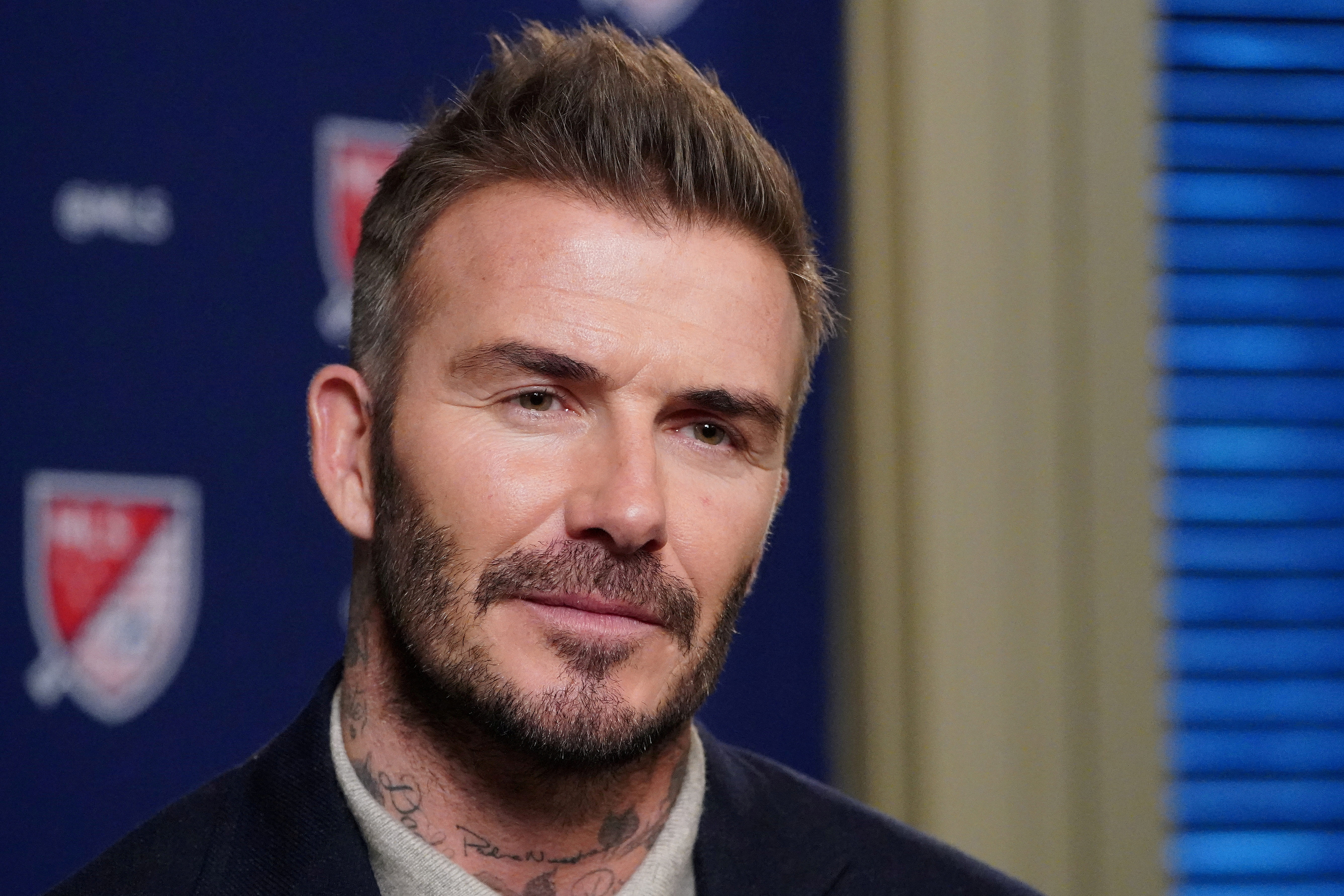 Former soccer player and MLS team owner David Beckham speaks during an interview in the Manhattan borough of New York City
