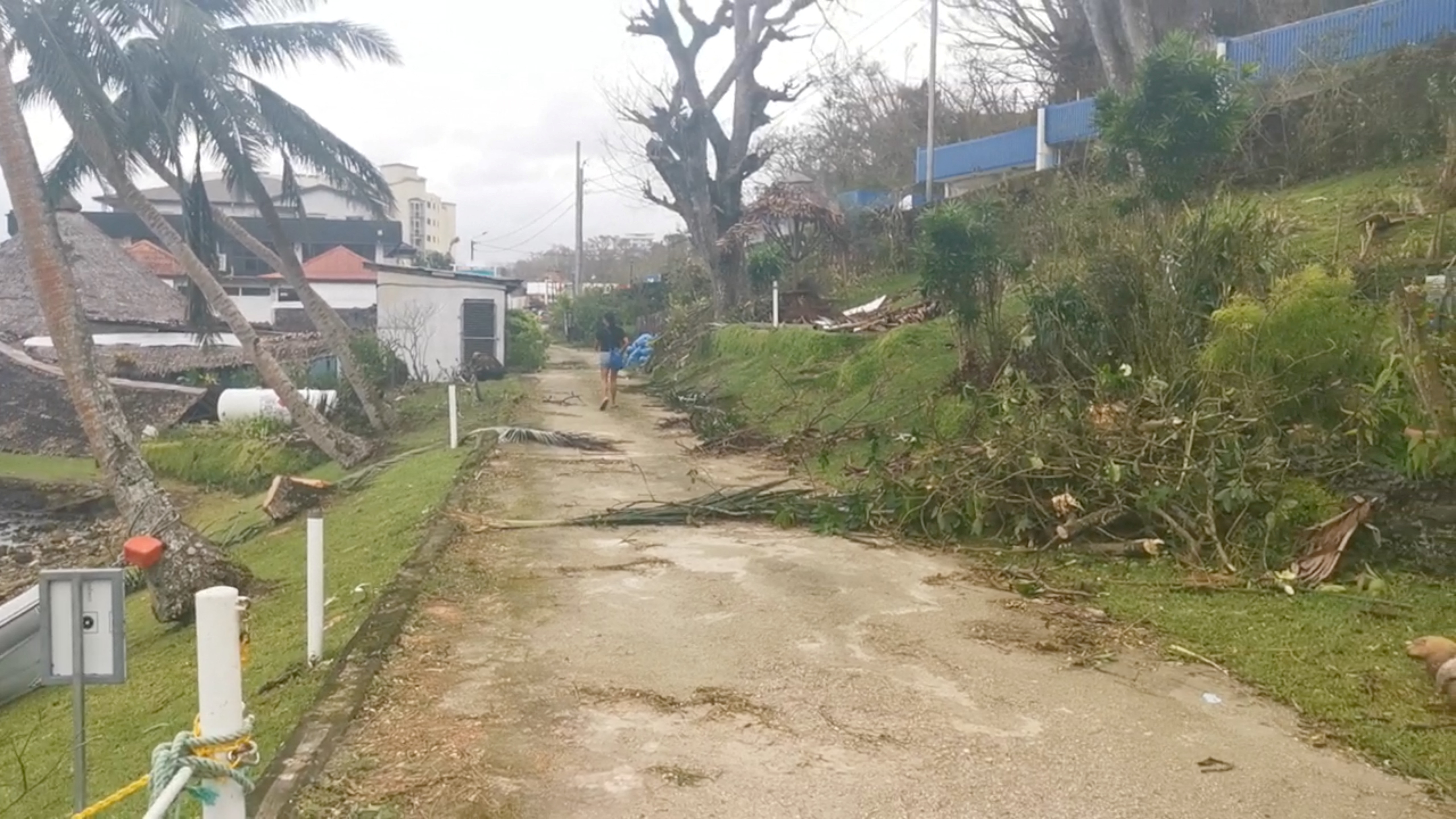 A view of the damage in the aftermath of cyclone Kevin, in Port Vila