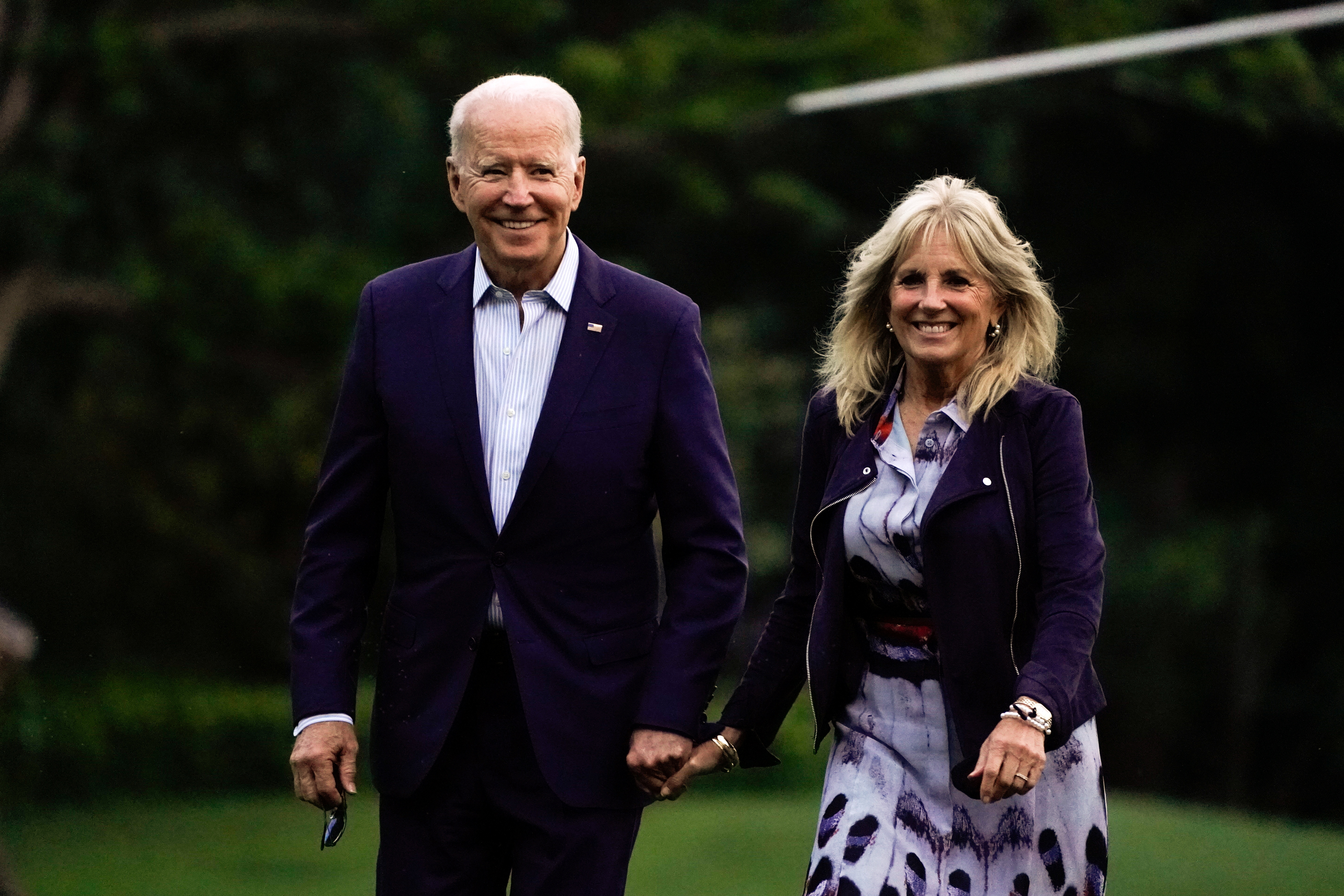 U.S. President Joe Biden returns from Camp David at the White House in Washington