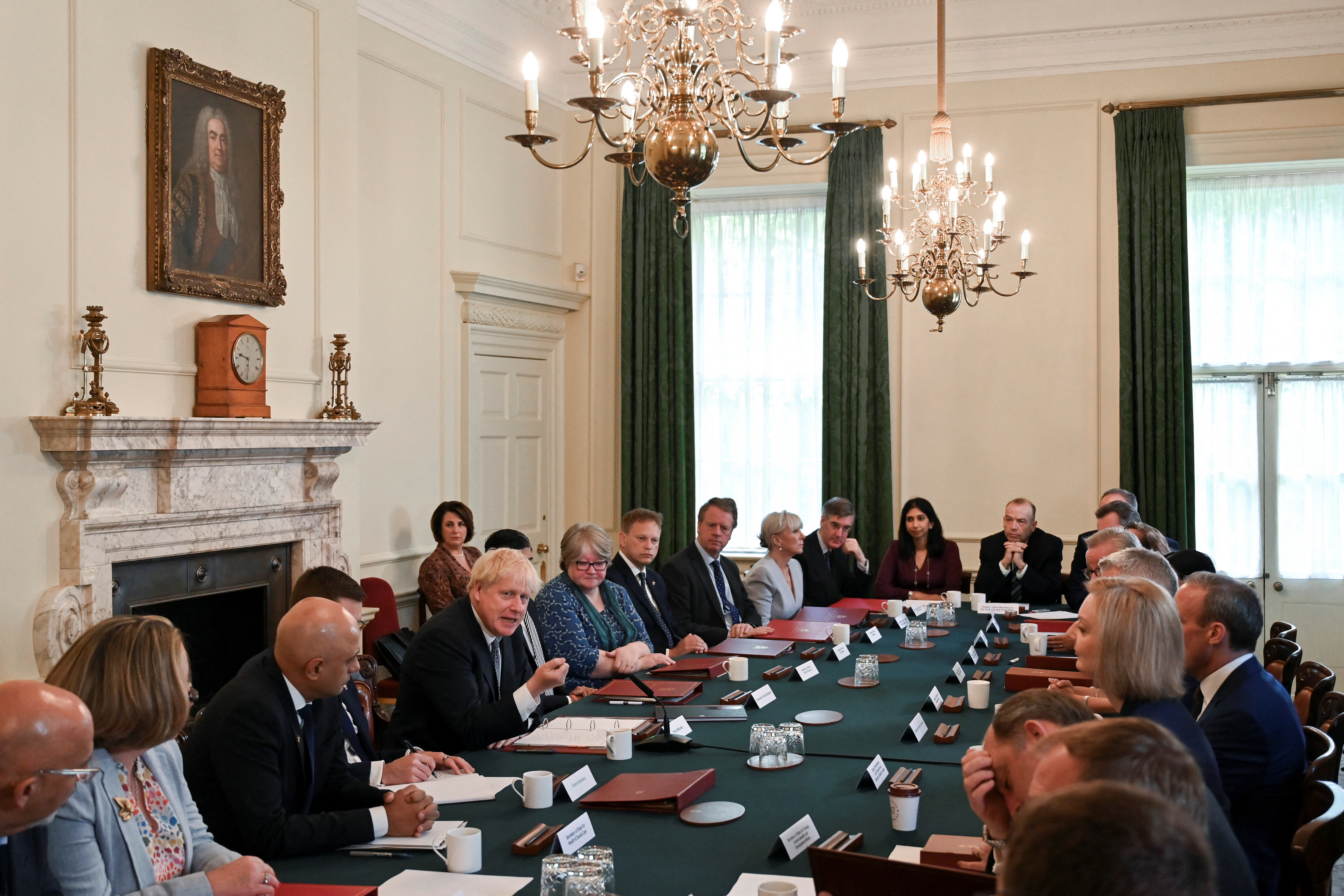 British PM Johnson holds cabinet meeting in Downing Street