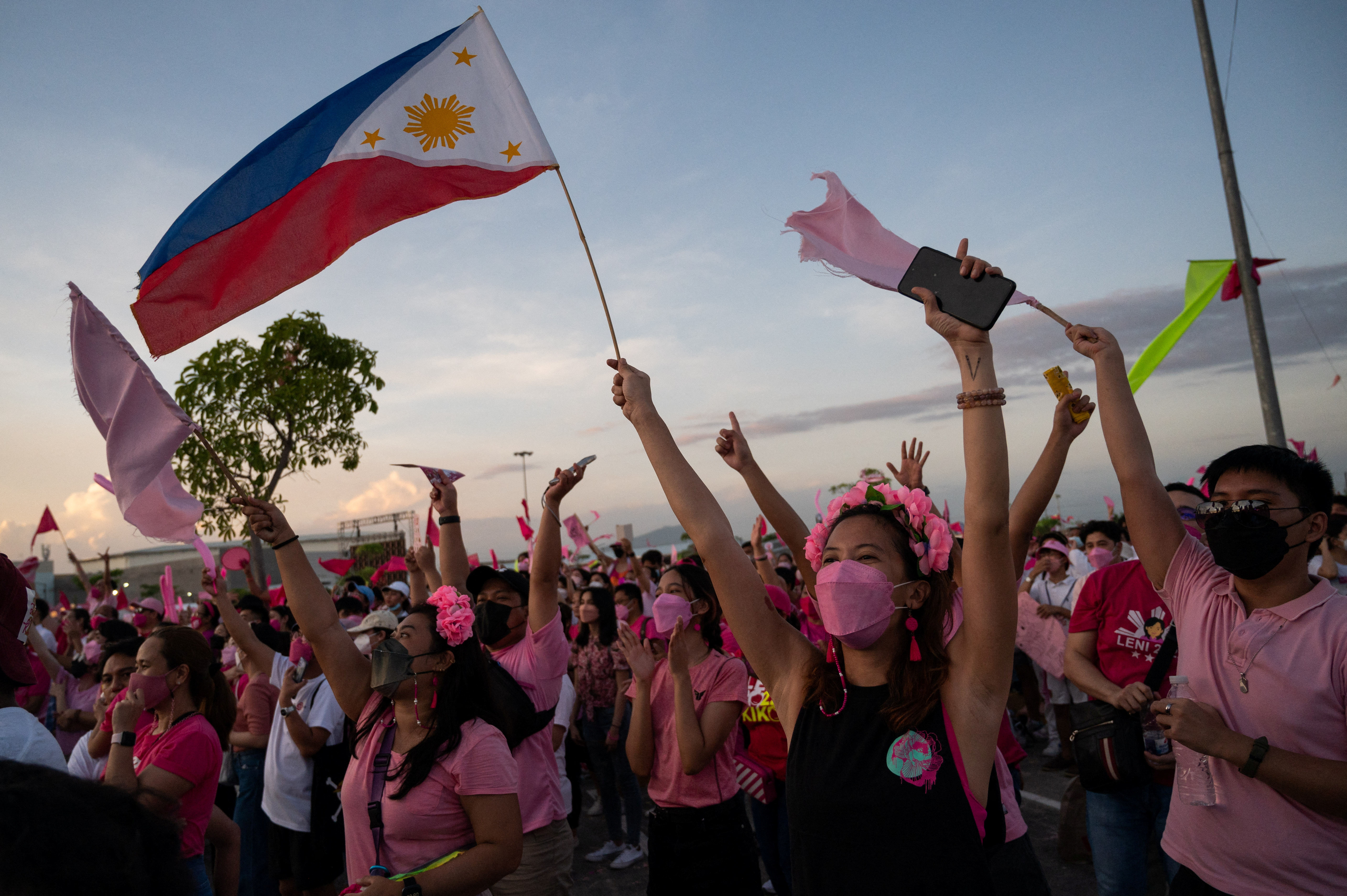 Philippine Vice President Leni Robredo holds campaign rally in Pampanga