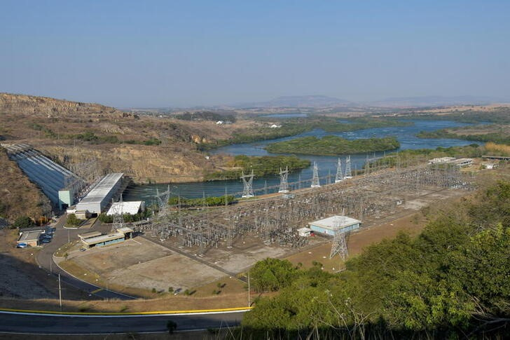 Furnas hydroelectric dam runs in low water levels in Sao Jose da Barra