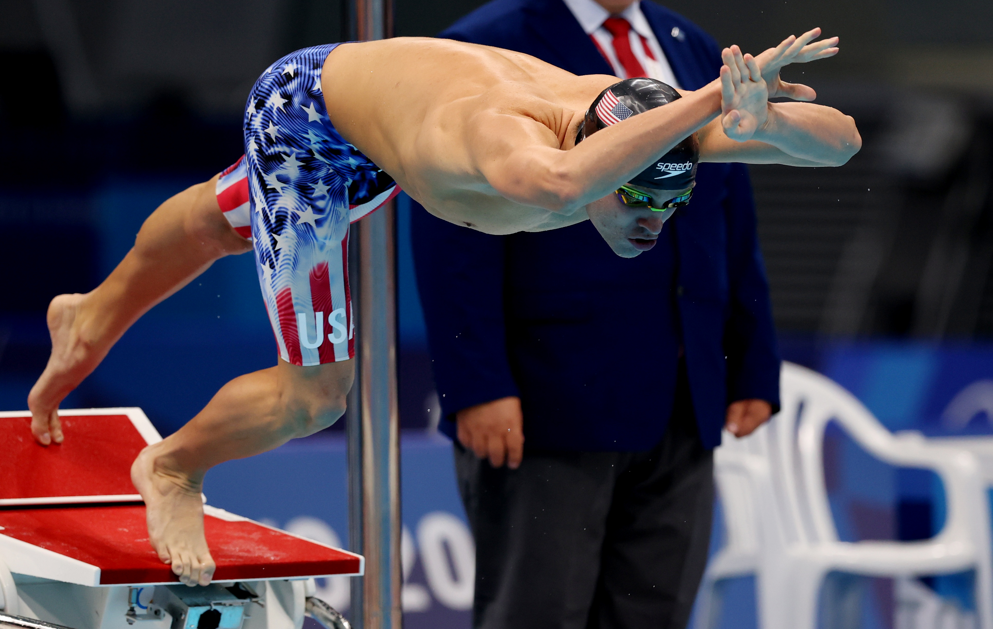 Swimming olympics 2020. Robert Finke. Gary Connery Jump Olympics Queen.