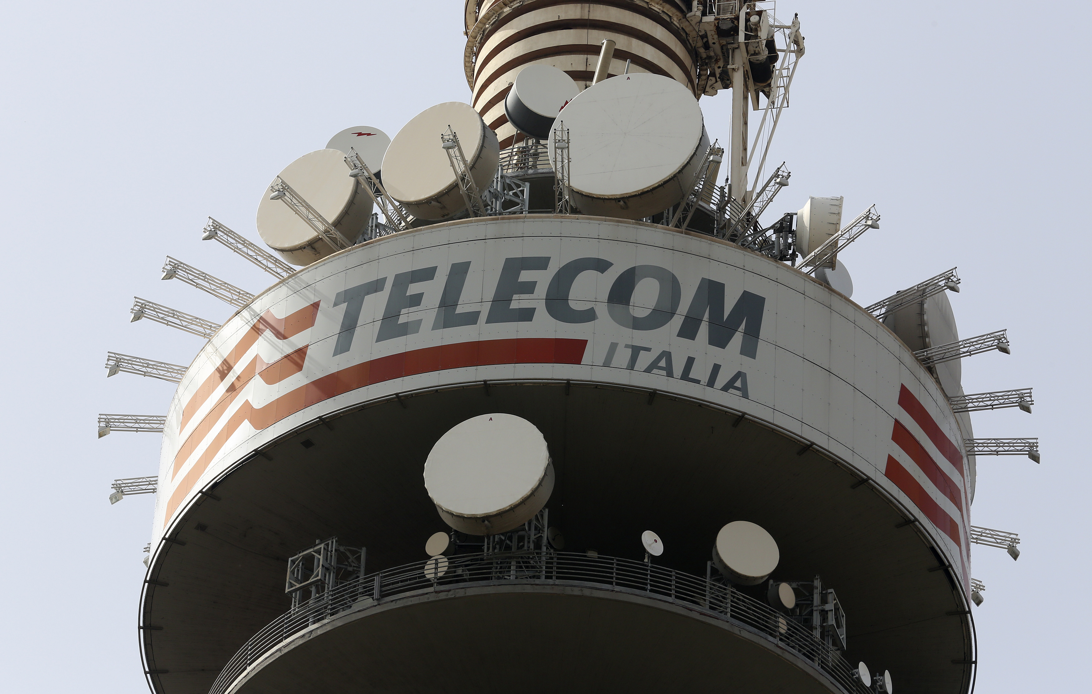 A Telecom Italia tower is pictured in Rome