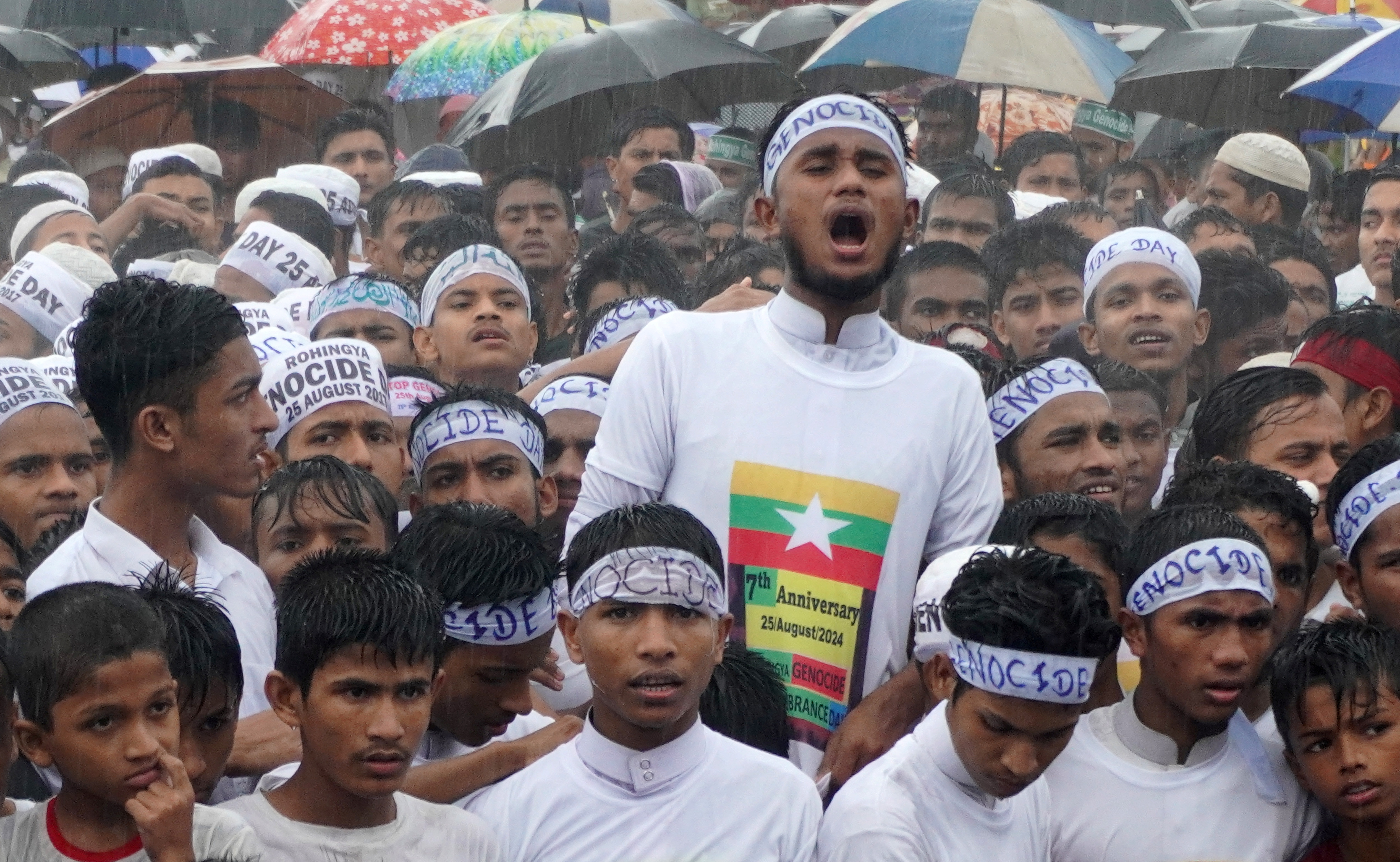 Rohingya demand end to violence on seventh anniversary of