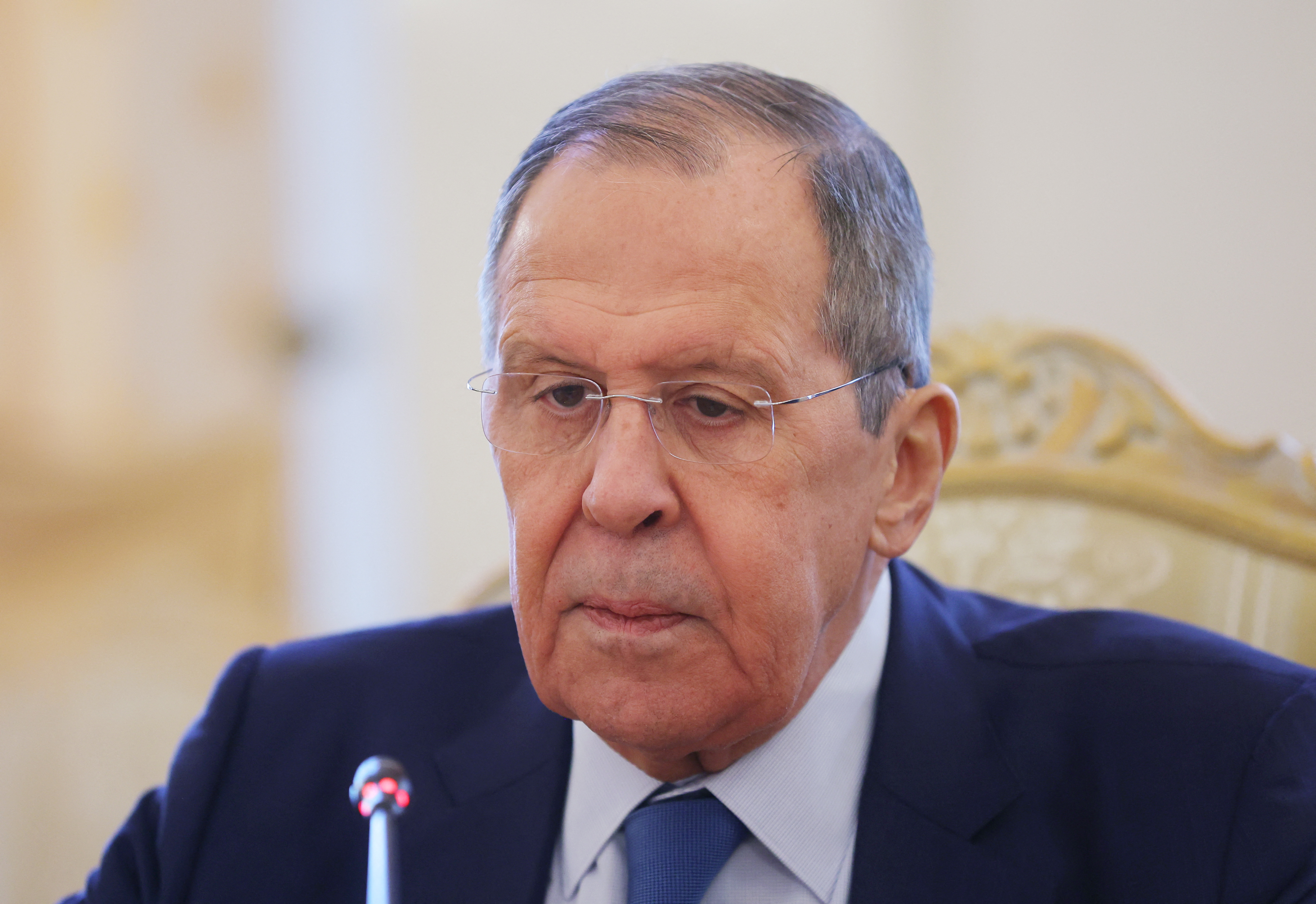 Russian Foreign Minister Sergei Lavrov meets with Qatari Deputy Prime Minister and Minister of Foreign Affairs Sheikh Mohammed bin Abdulrahman Al-Thani in Moscow