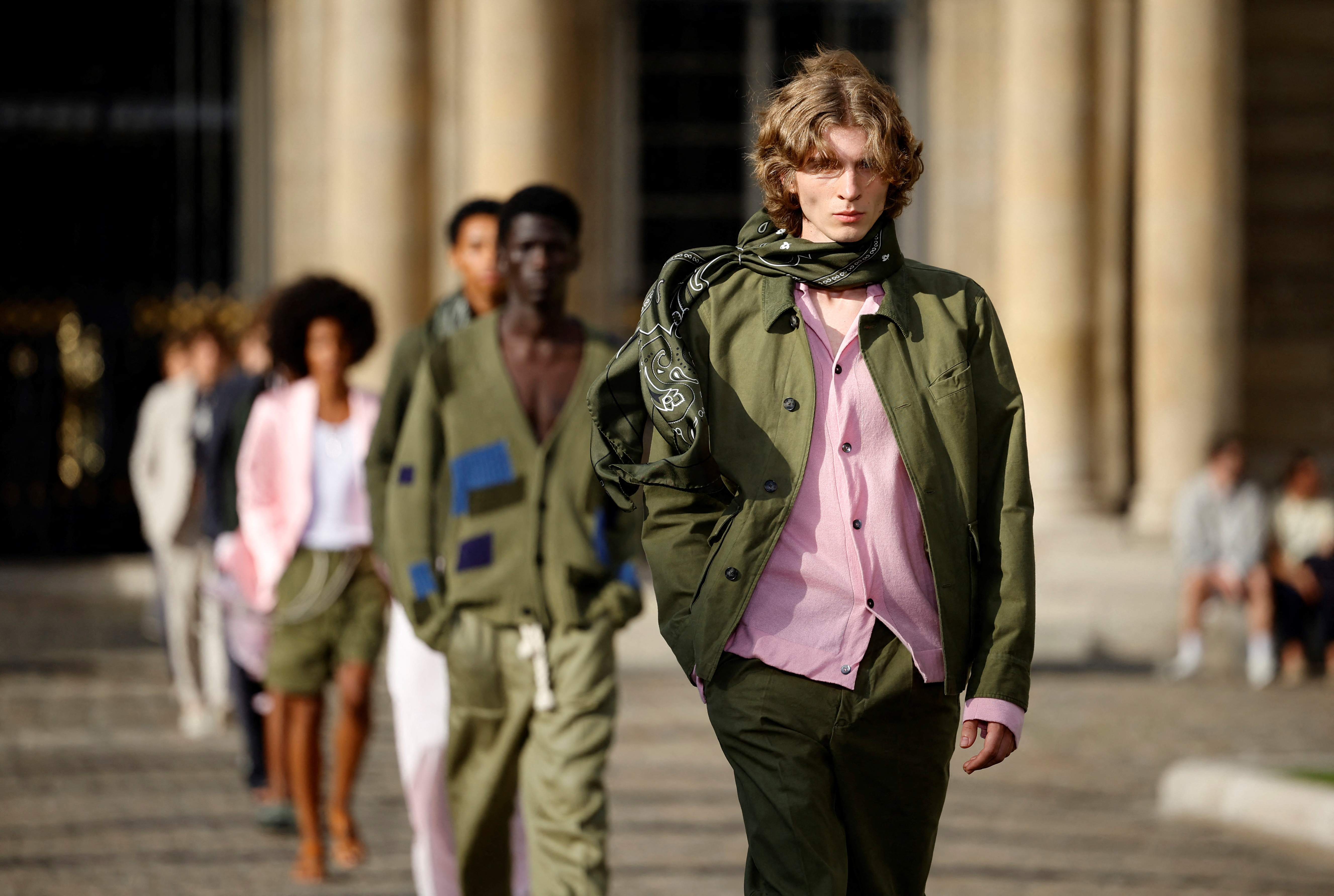 Officine Generale collection show during Men's Fashion Week in Paris