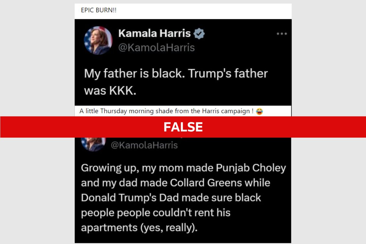 Fact Check: X posts attributed to Harris following Trump’s remarks on ...